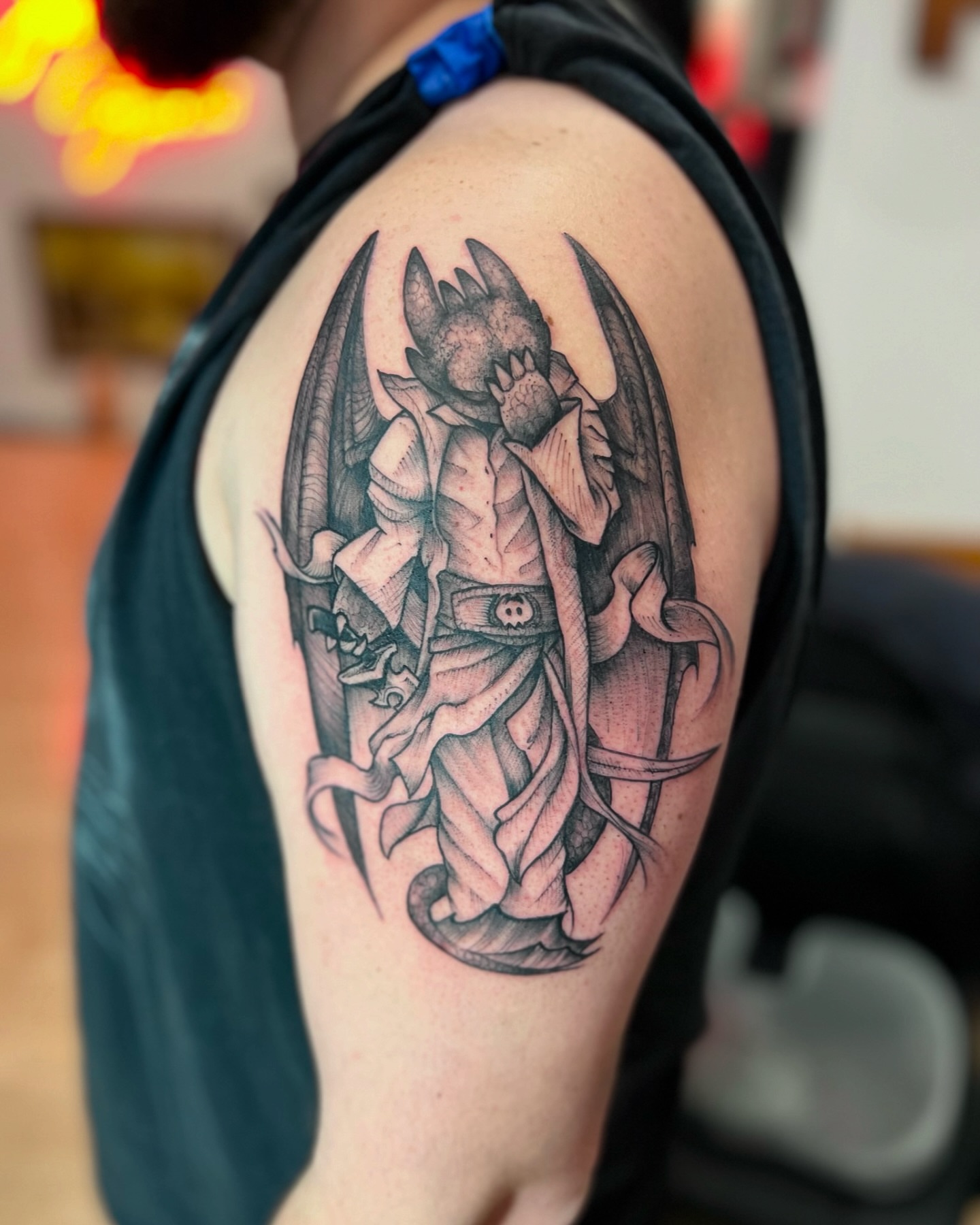 Tattoo by @bambikhan — black_and_grey