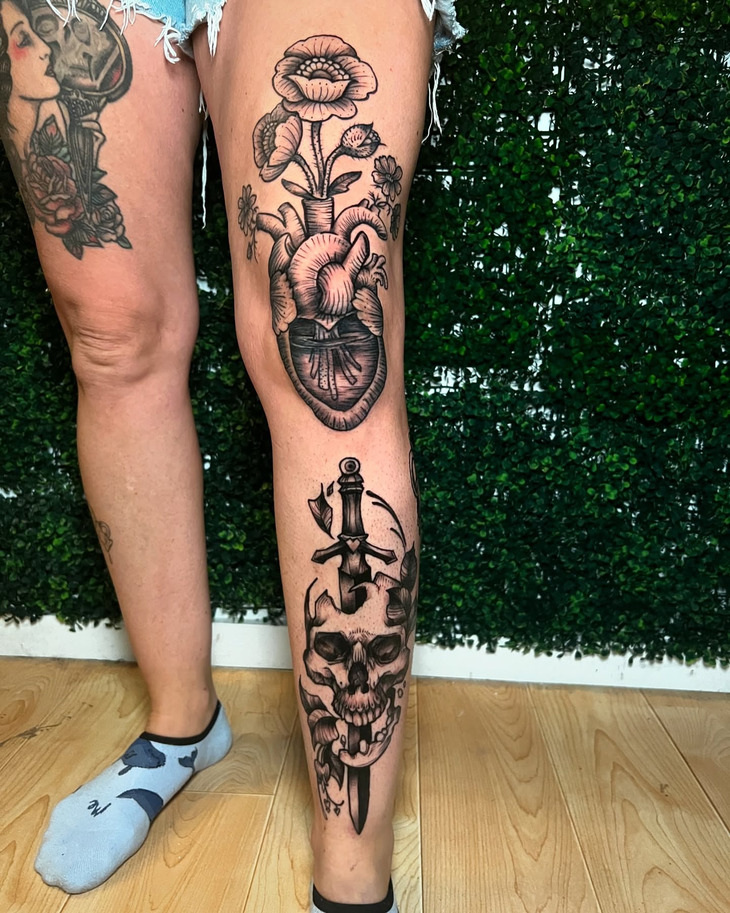 Tattoo by @bambikhan — black_and_grey