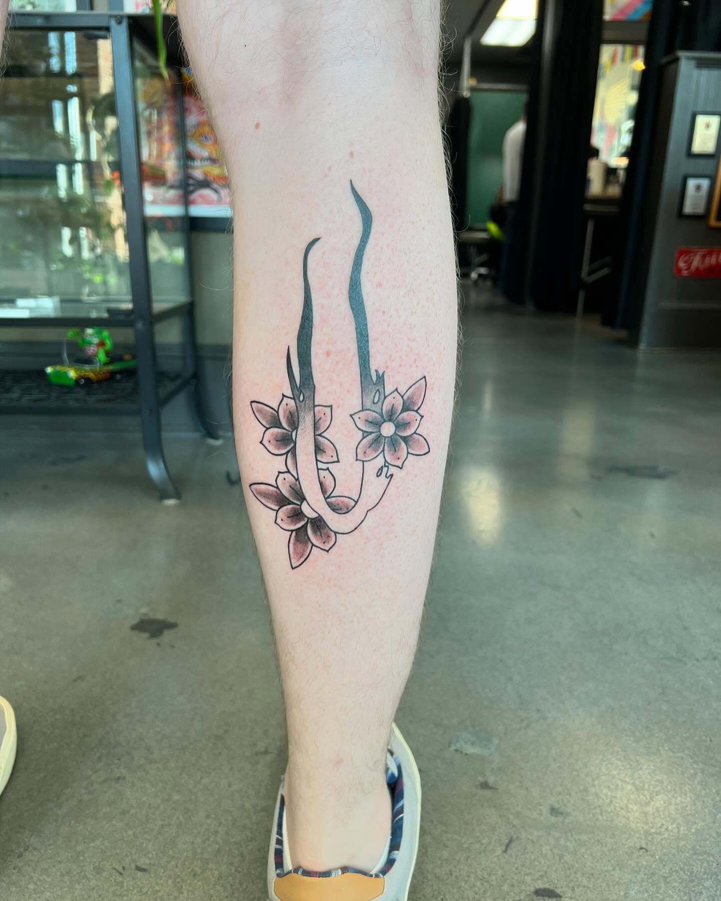 Tattoo by @tofudoestattoos — black_and_grey