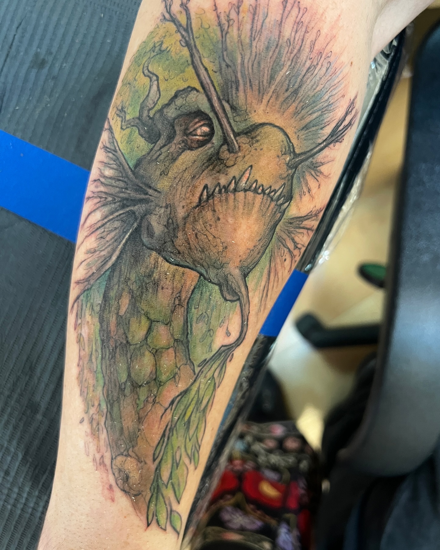 Tattoo by @bambikhan — realism, dotwork