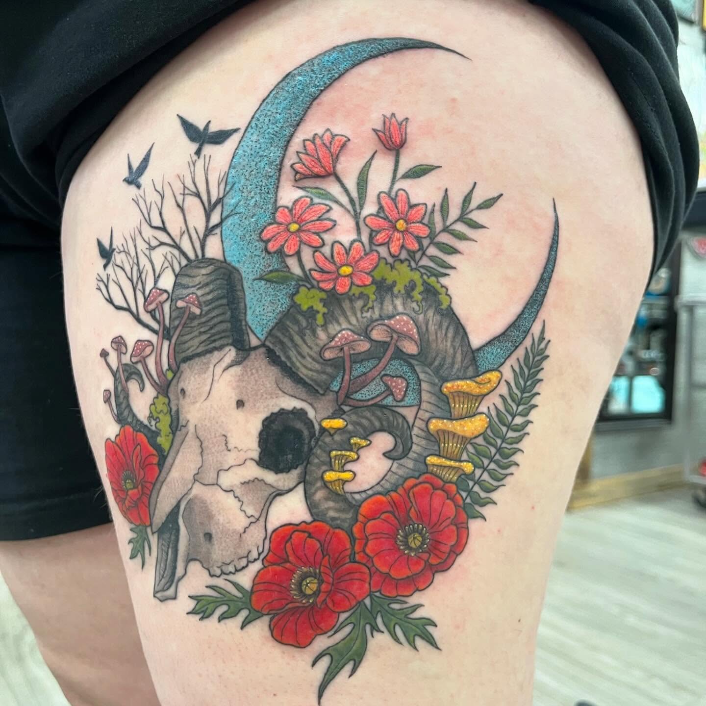 Tattoo by @damnginatattoos โ dotwork, realism