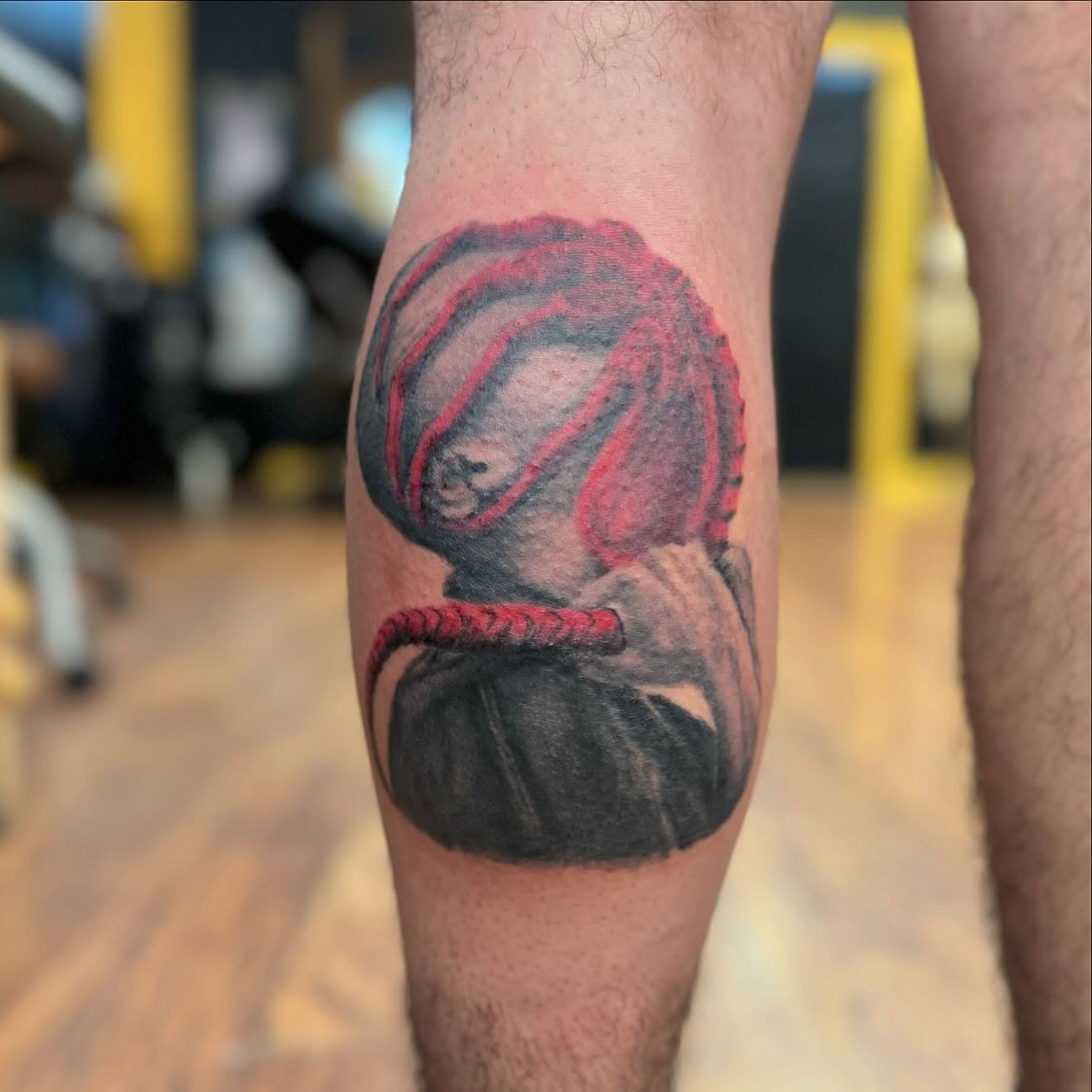 Woman with turban realism tattoo on the forearm by Kyle J. Bishop