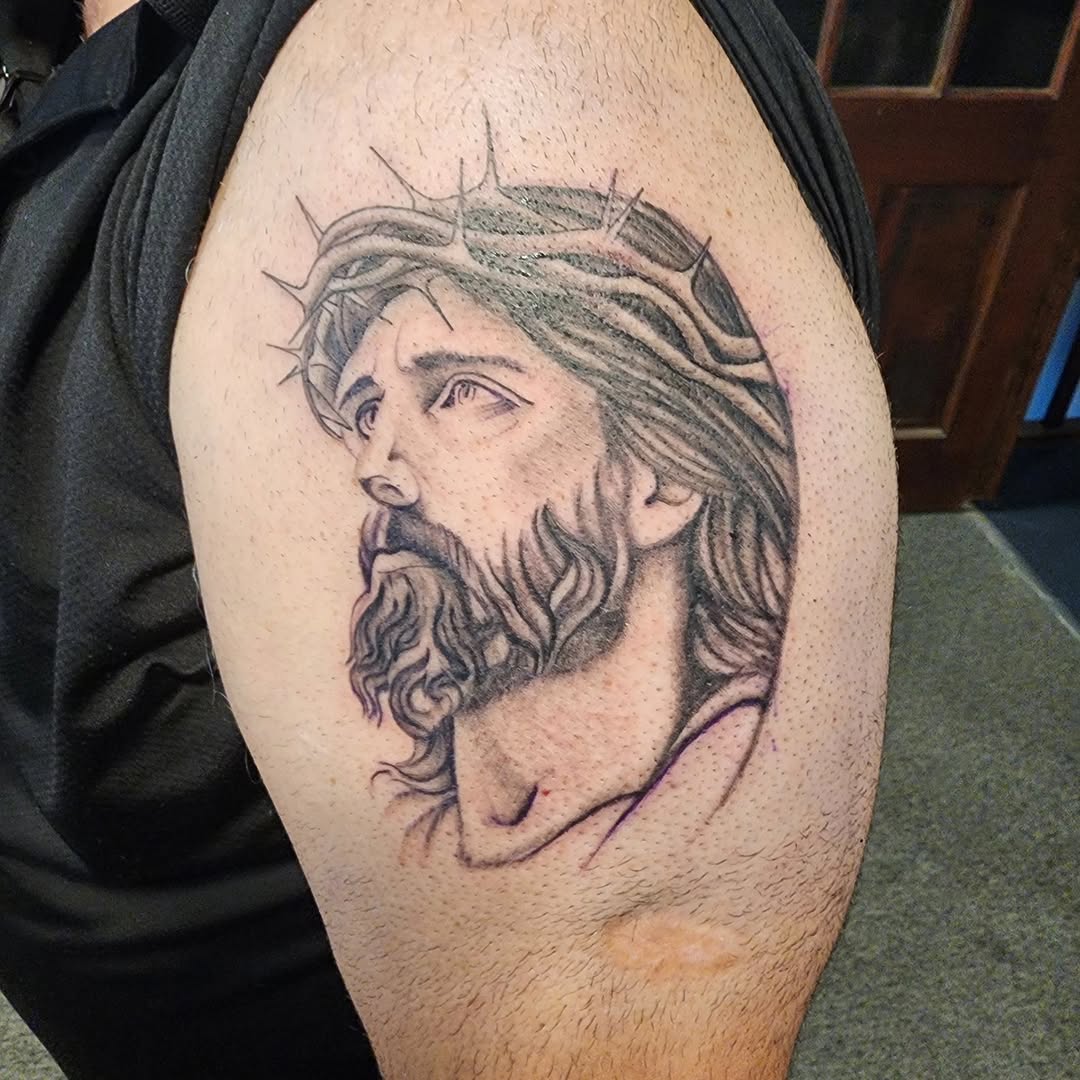 Tattoo by @boeshane — realism, black_and_grey