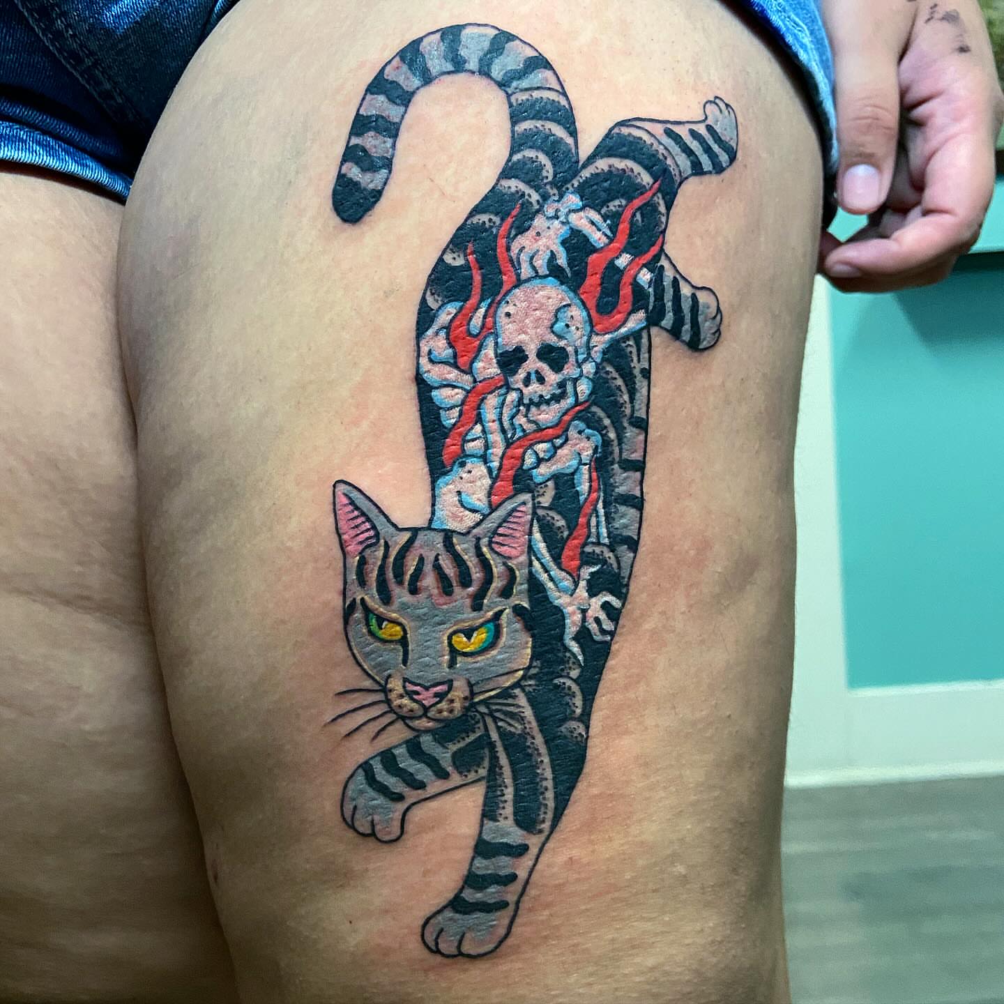Tattoo by @lexrazor — american_traditional, dotwork