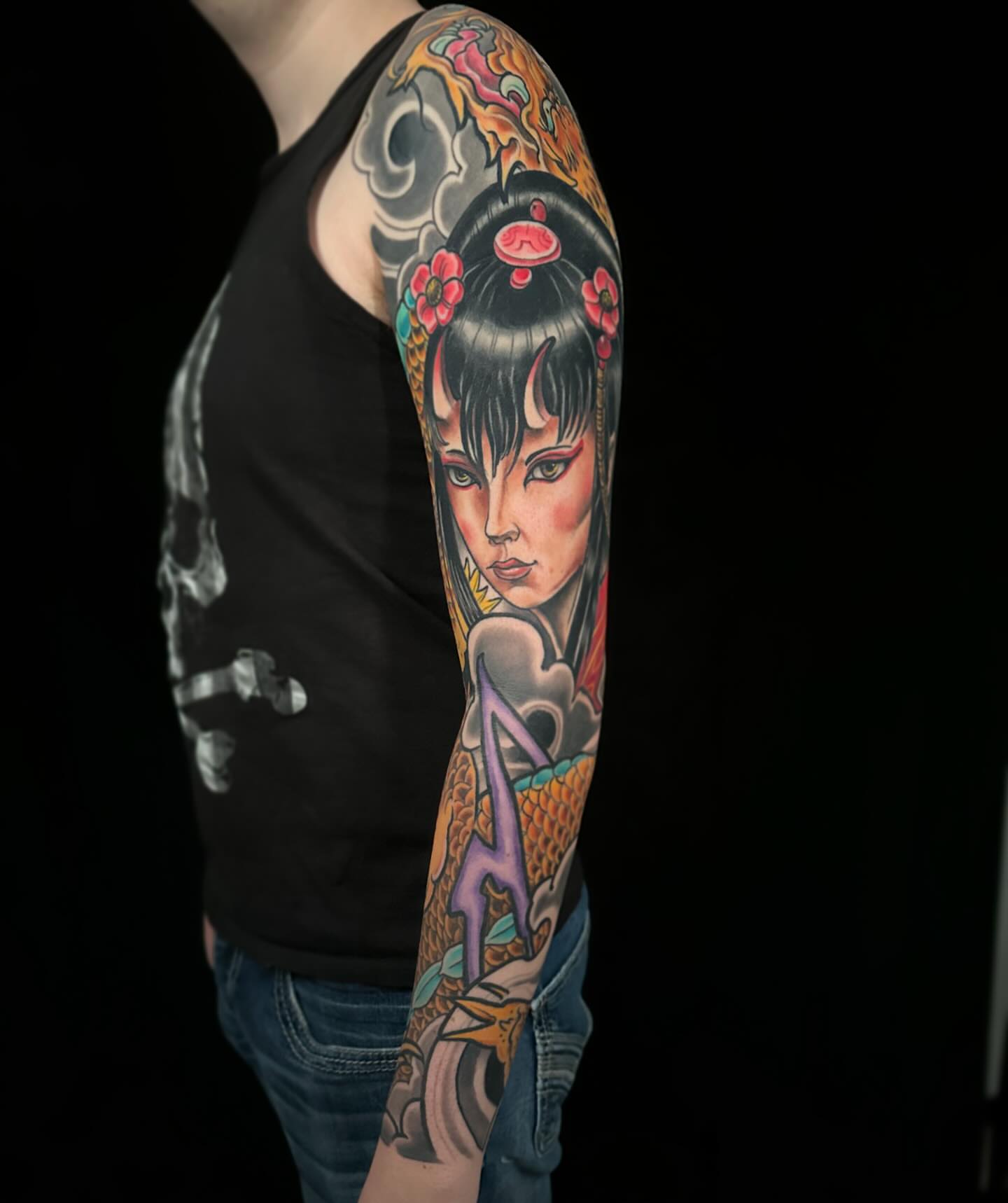 Tattoo by @bigbonedgnome — japanese_irezumi, realism