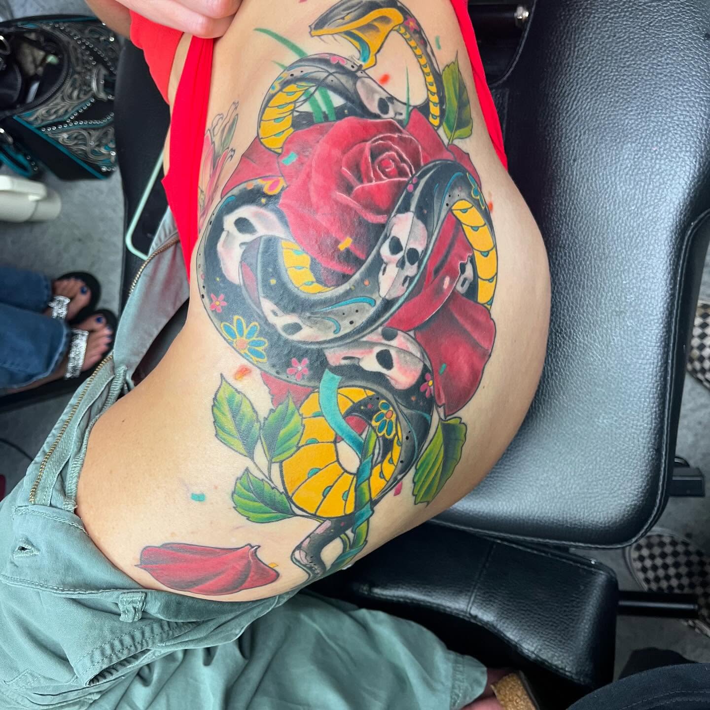 Tattoo by @scottyjstattoos — american_traditional, dotwork