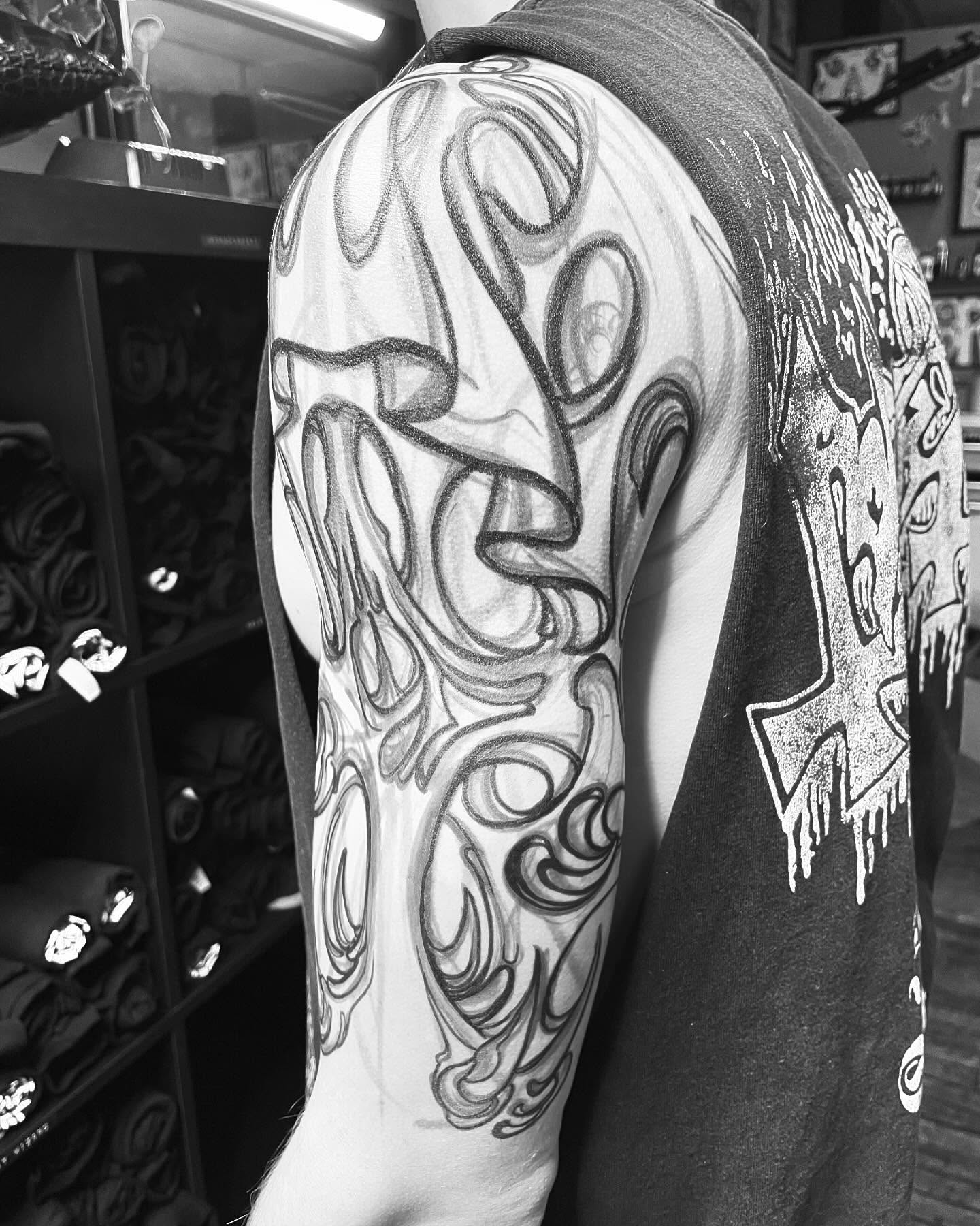 Tattoo by @electric_phantom — black_and_grey