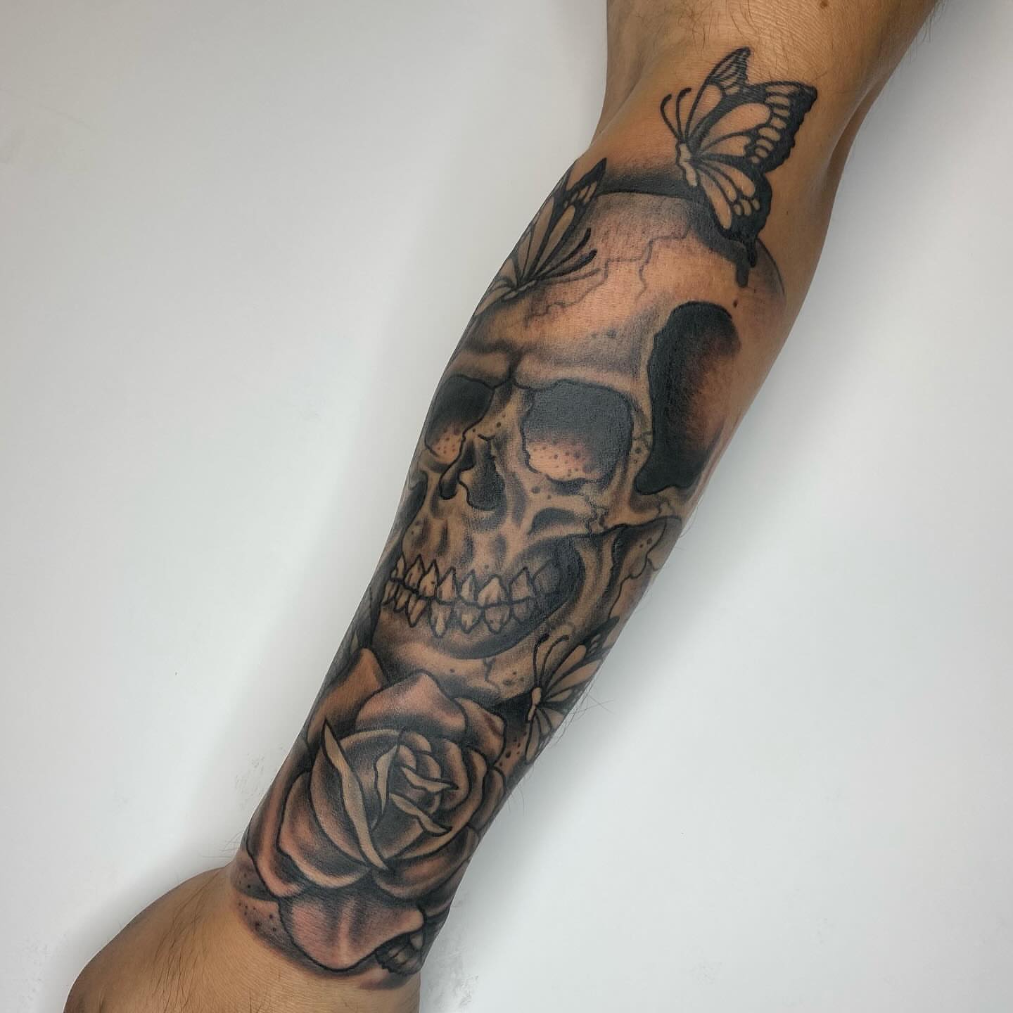 Tattoo by @crazysteviewells — black_and_grey, realism