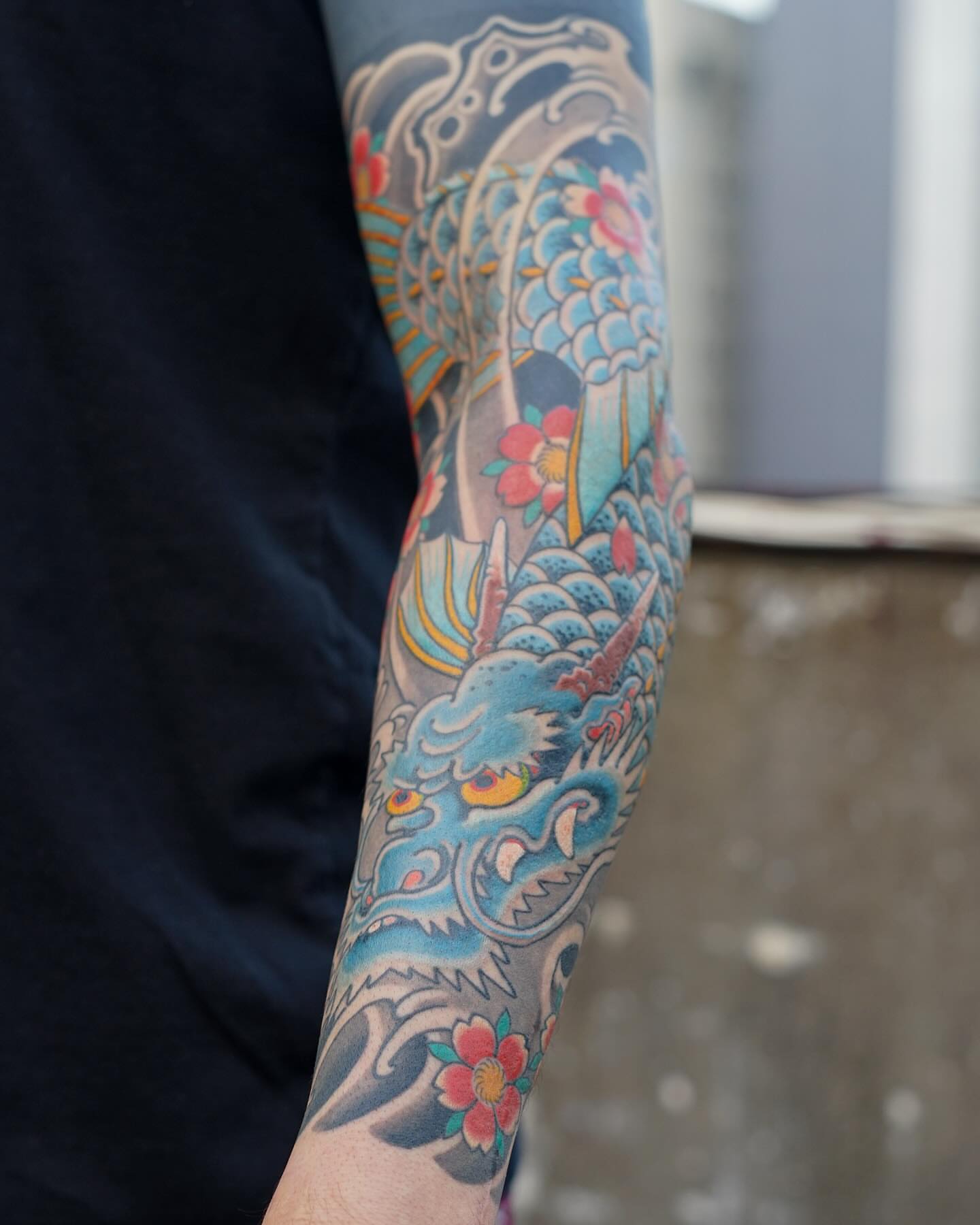 Tattoo by @mkamtattoo — american_traditional, japanese_irezumi
