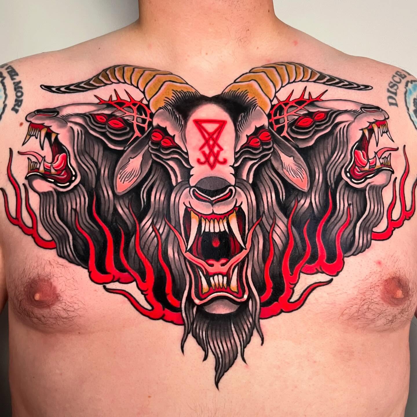 Tattoo by @saralewistattoo — american_traditional, dark_realism