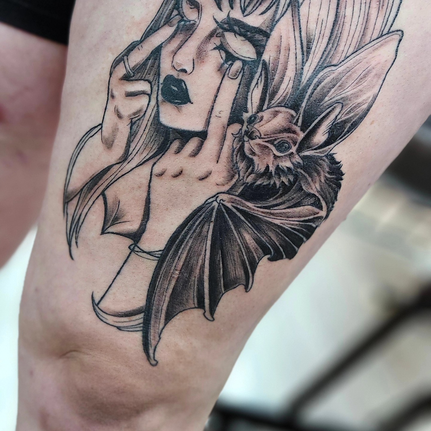 Tattoo by @inked_cupcake_tattooer — black_and_grey, realism