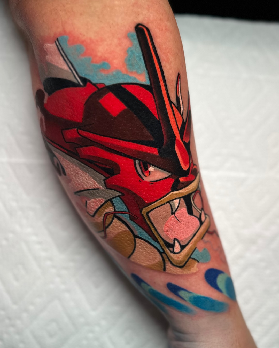 Mask anime tattoo on the forearm by zackery simpson