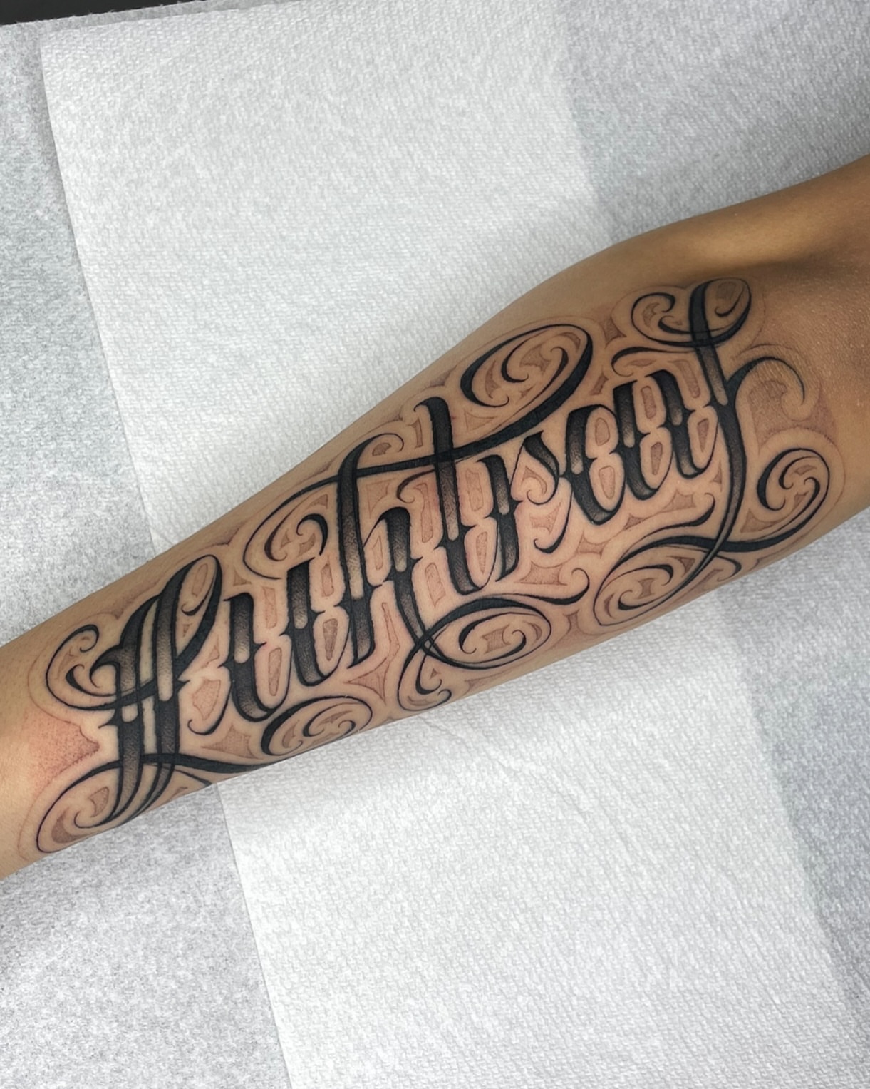 Tattoo by @joon_letters — lettering_script