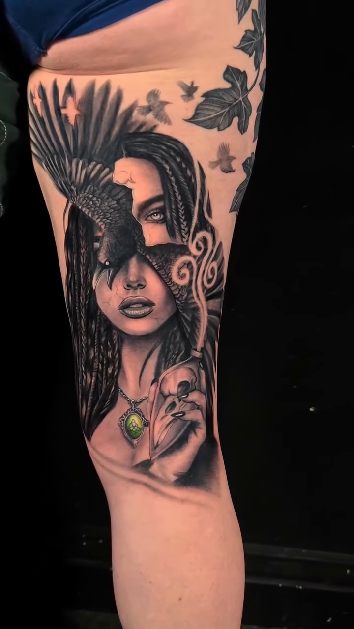 Tattoo by @tattoo_katie — realism, black_and_grey
