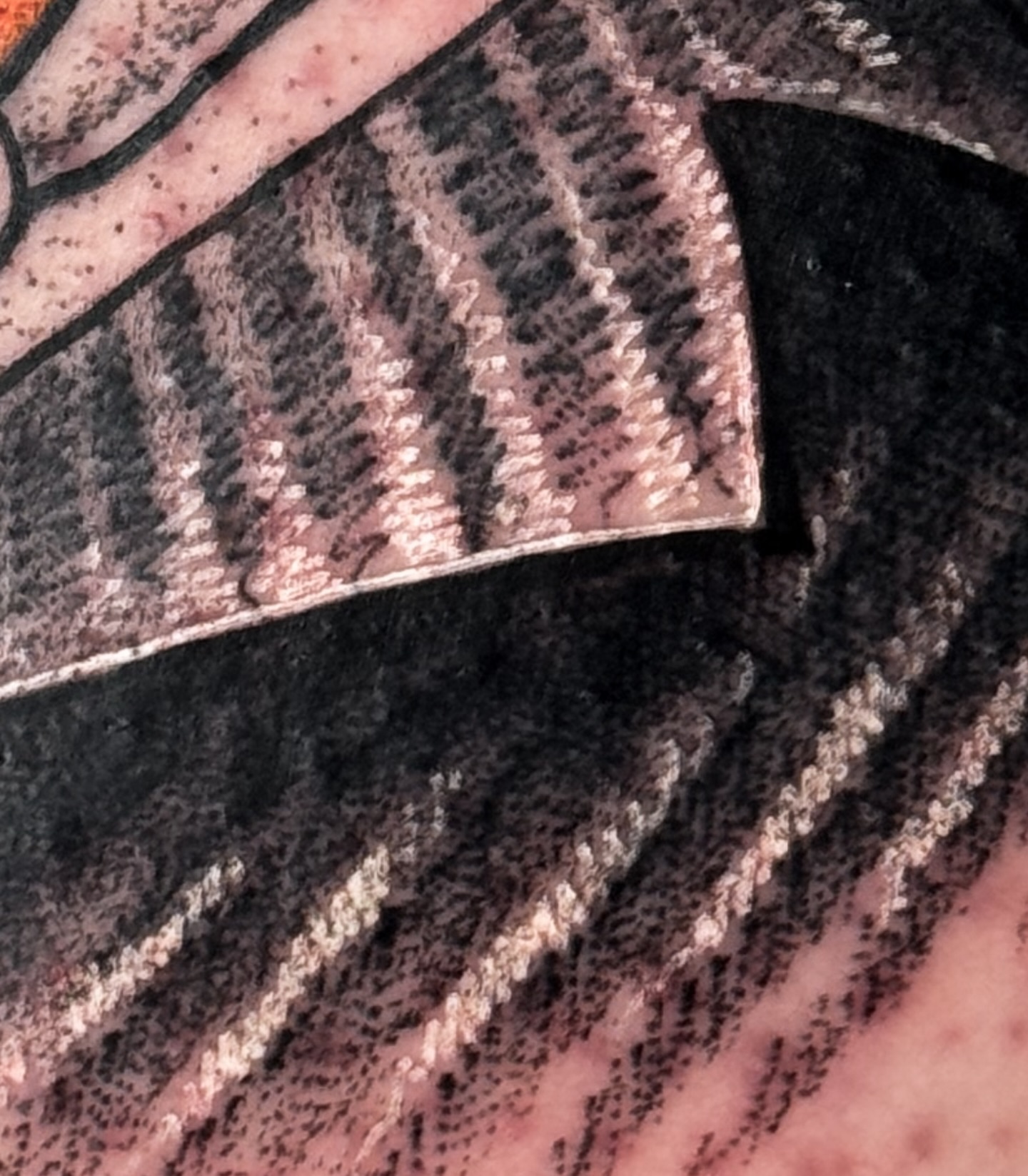 Snake dotwork tattoo by Tony Murray