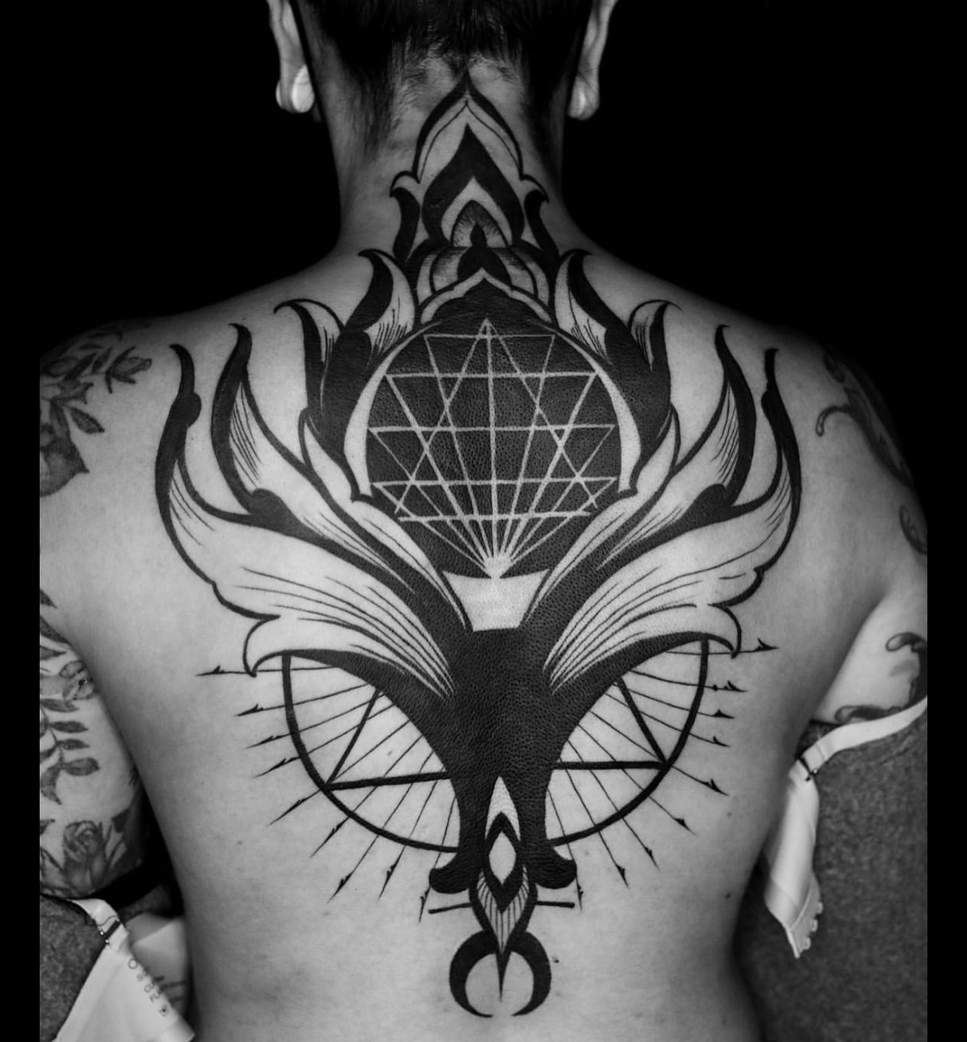 Tattoo by @dustinburtart — geometric