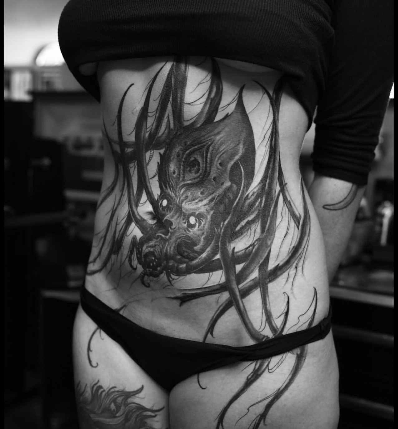 Tattoo by @dustinburtart — black_and_grey, realism