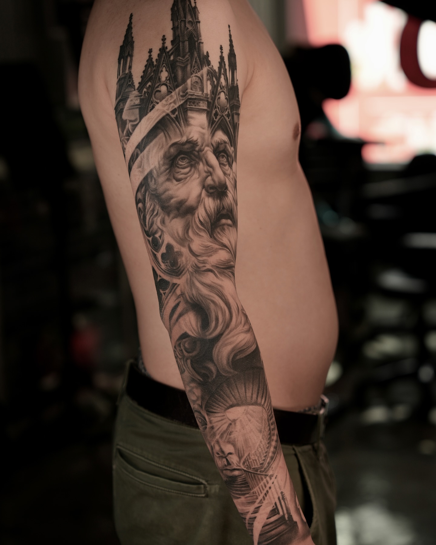 Tattoo by @zinktattoozac — black_and_grey, realism