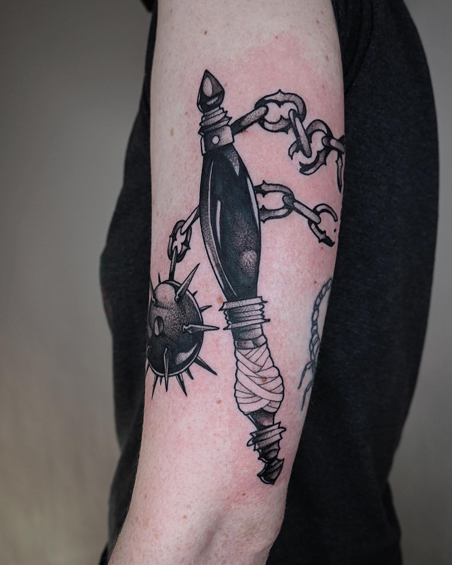 Tattoo by @dolphintattoos — black_and_grey