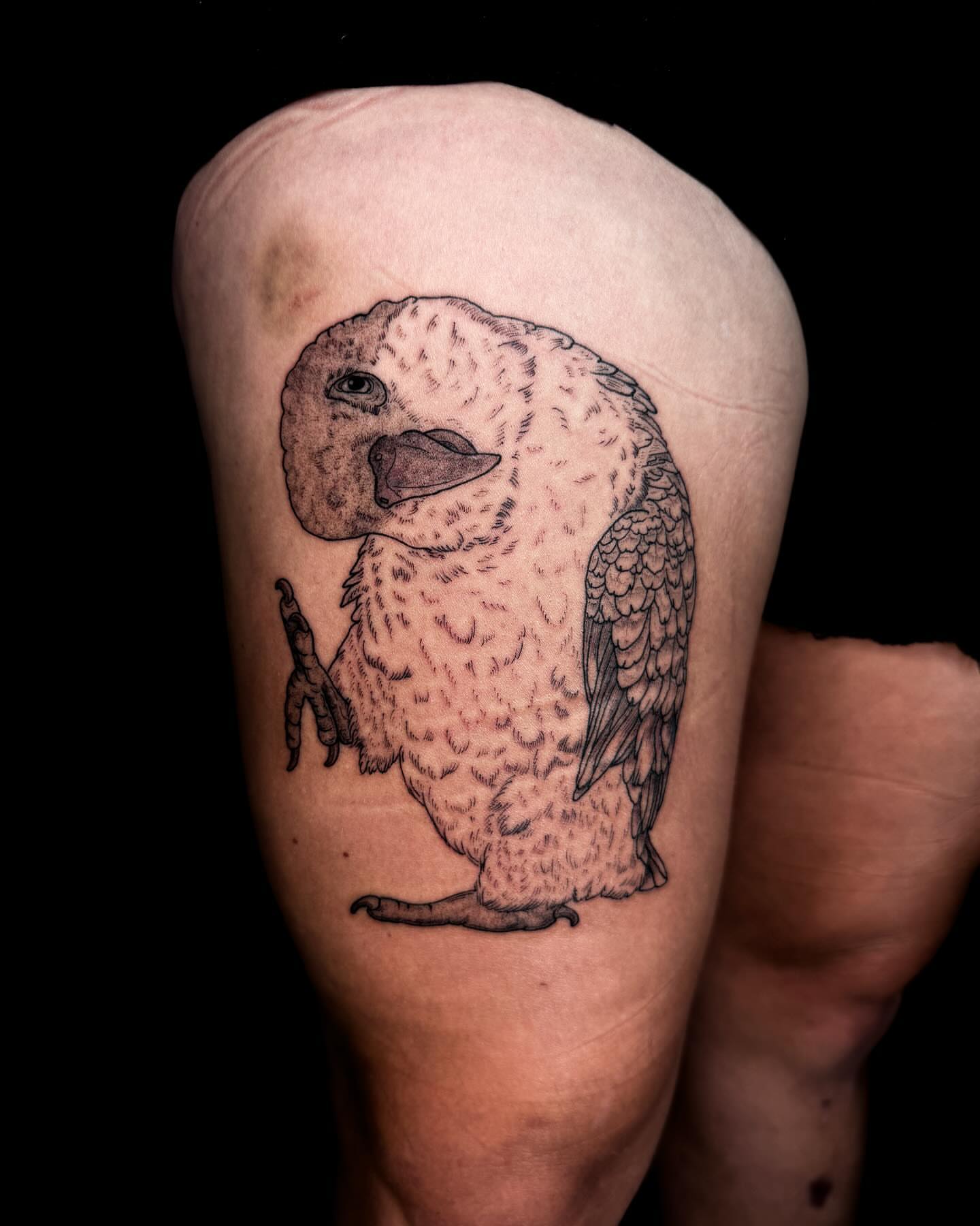 Tattoo by @faunawitchtattoo — black_and_grey