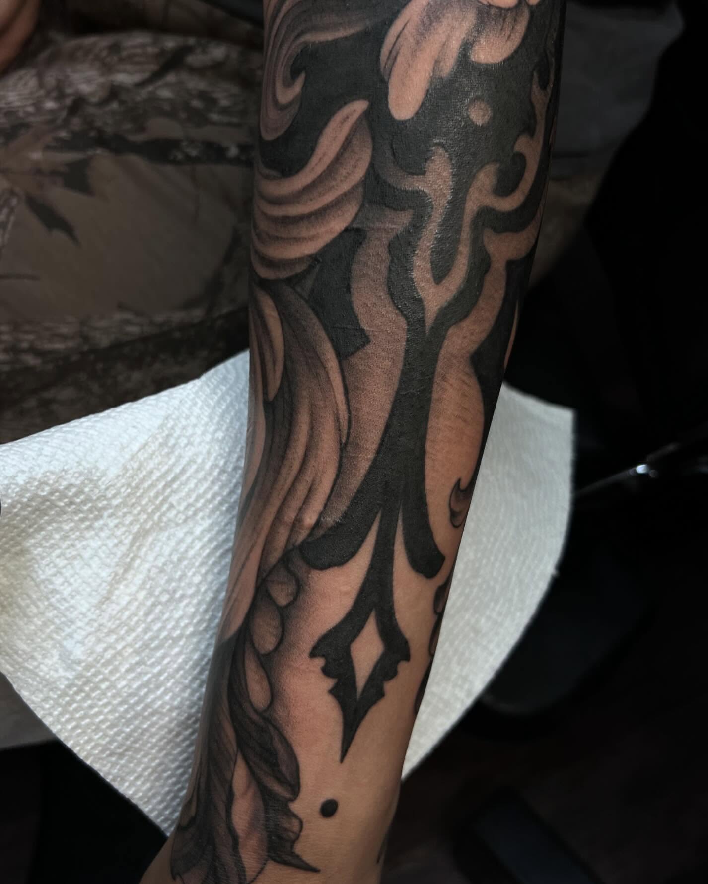Tattoo by @autumnzilla — black_and_grey, ornamental