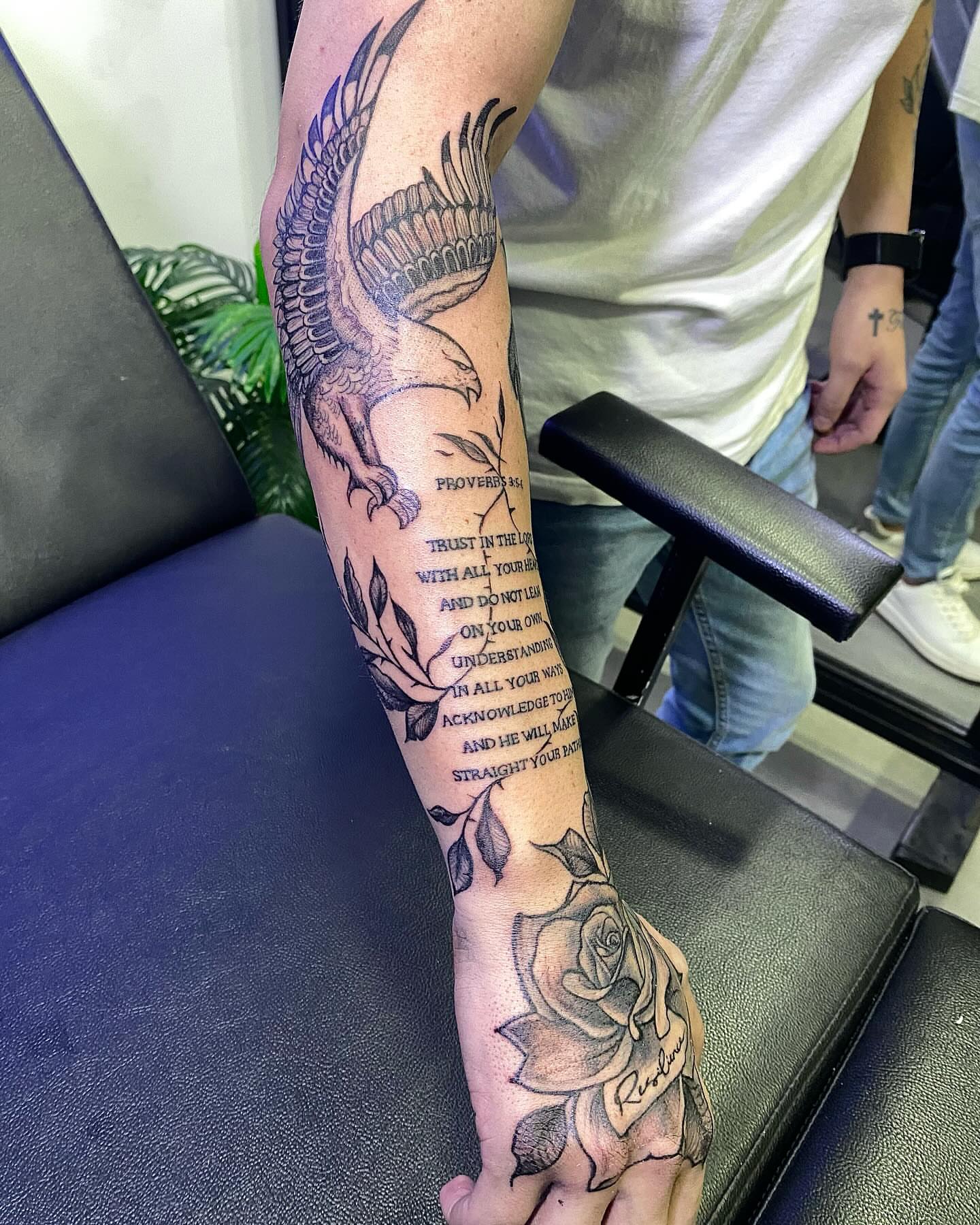 Tattoo by @skins_aj — black_and_grey