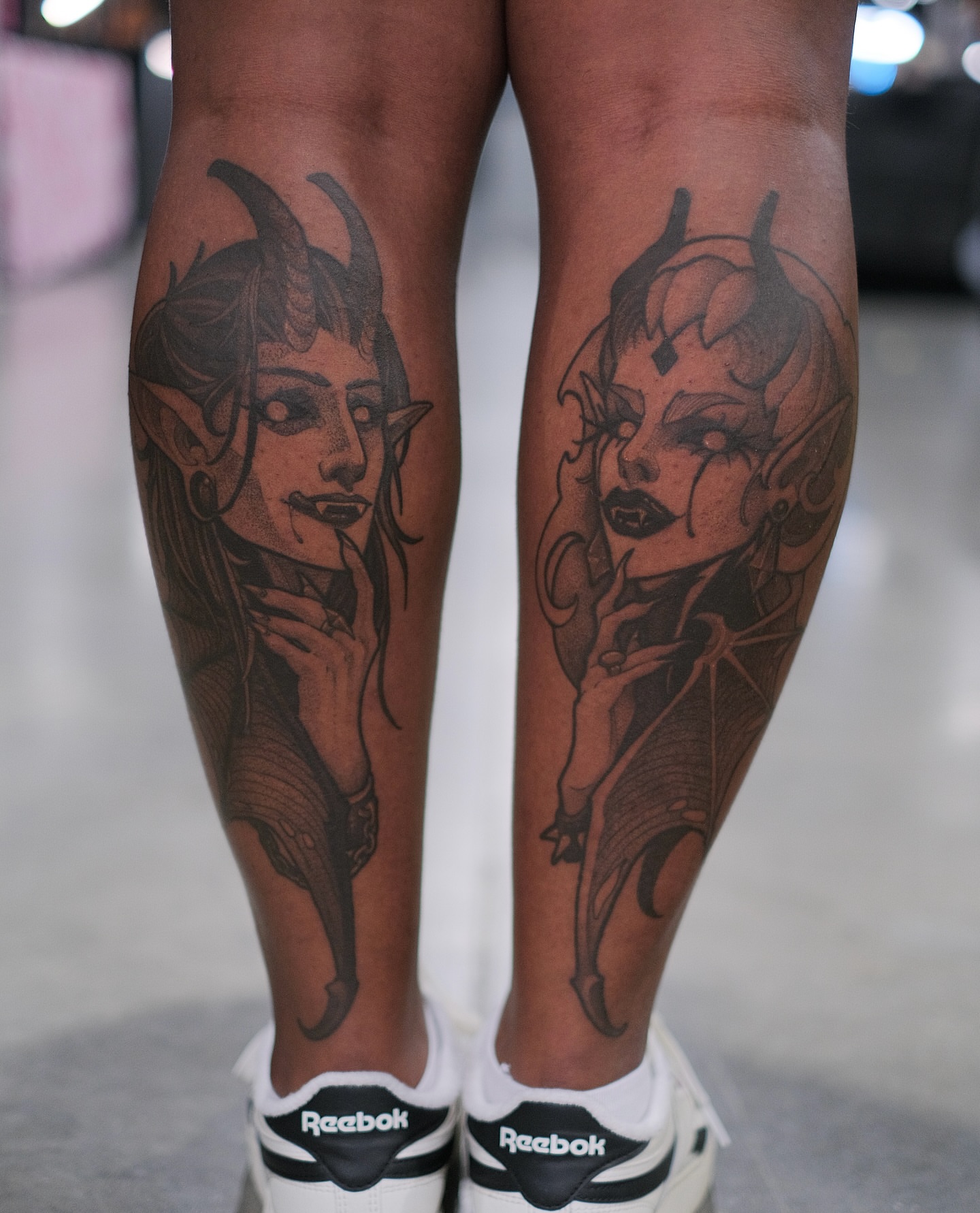 Tattoo by @lina.lcfr — black_and_grey, dotwork