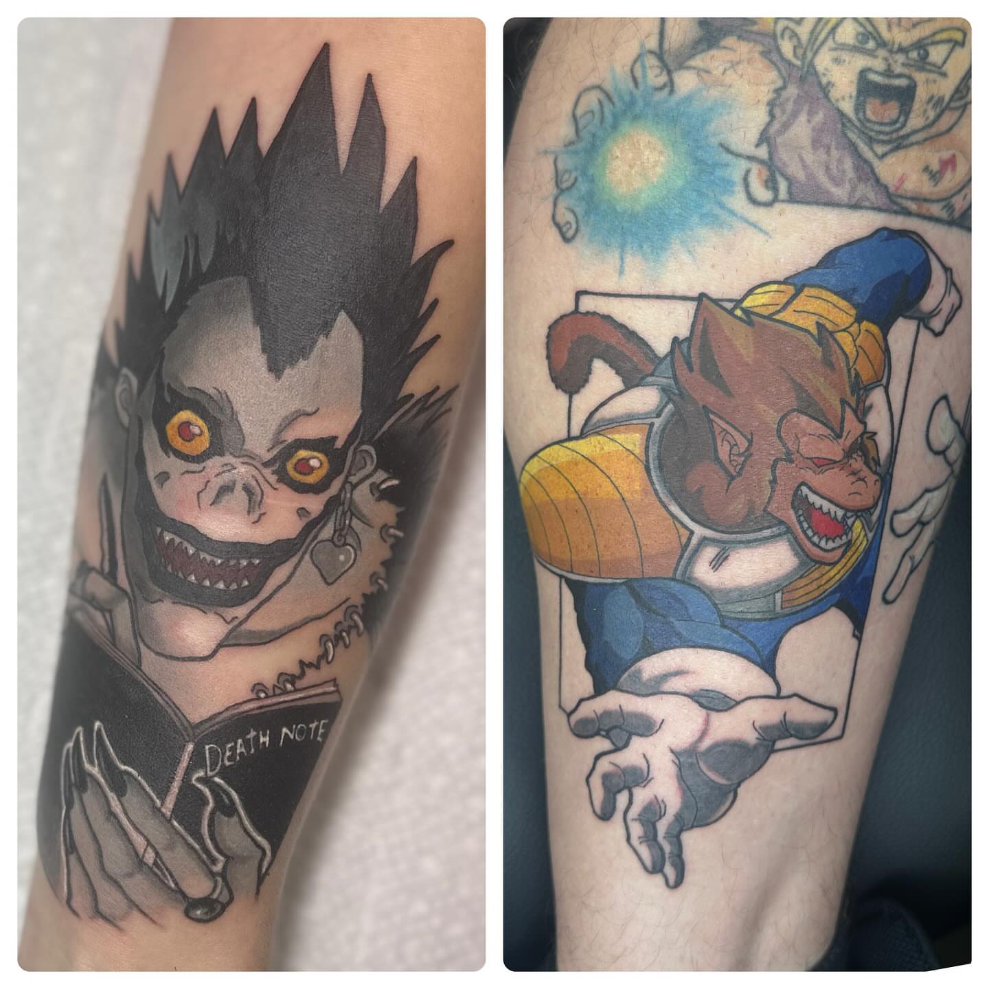 Death Note dark realism tattoo on the forearm by Lexi Wilkinson