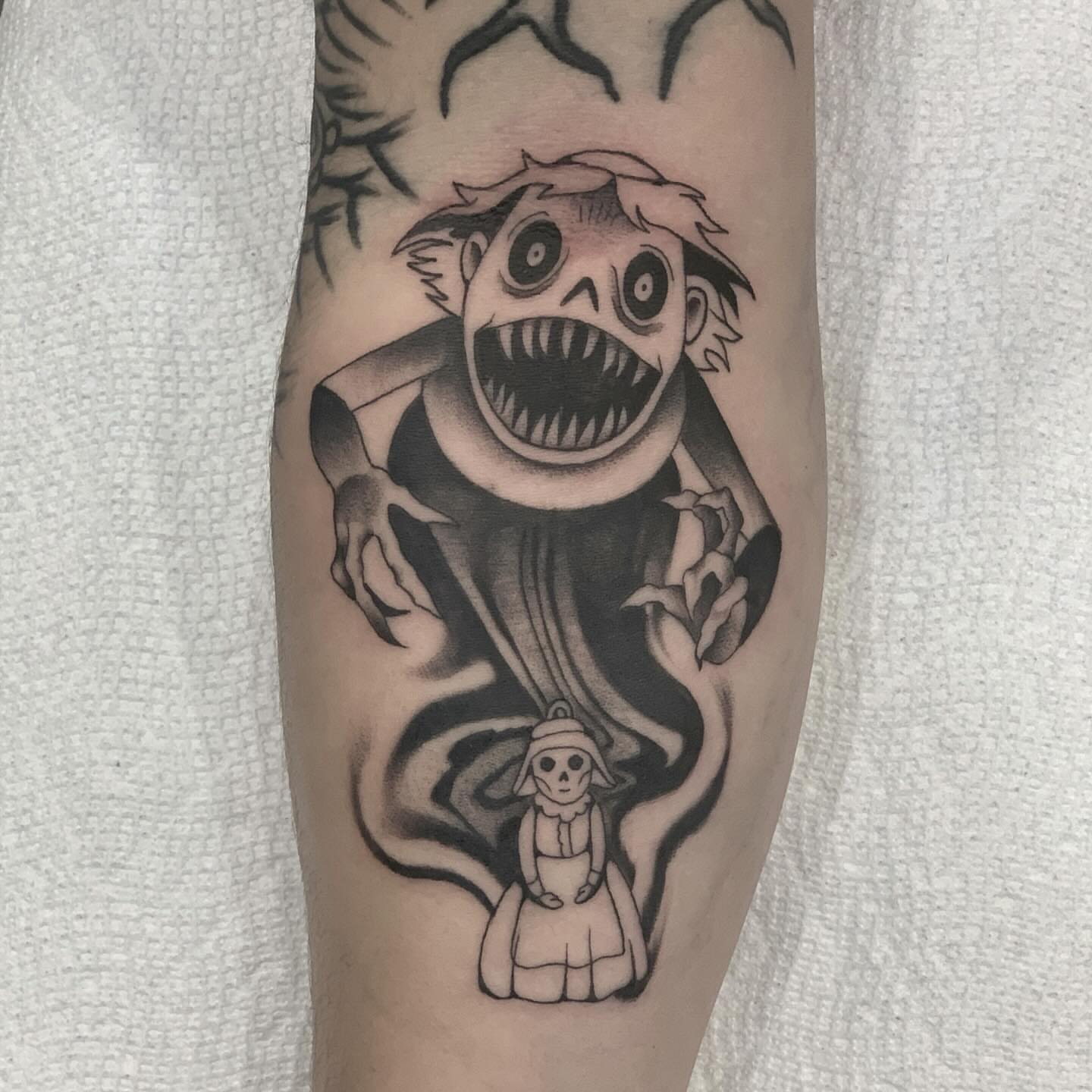 Tattoo by @andifitztattoo — black_and_grey, dark_realism