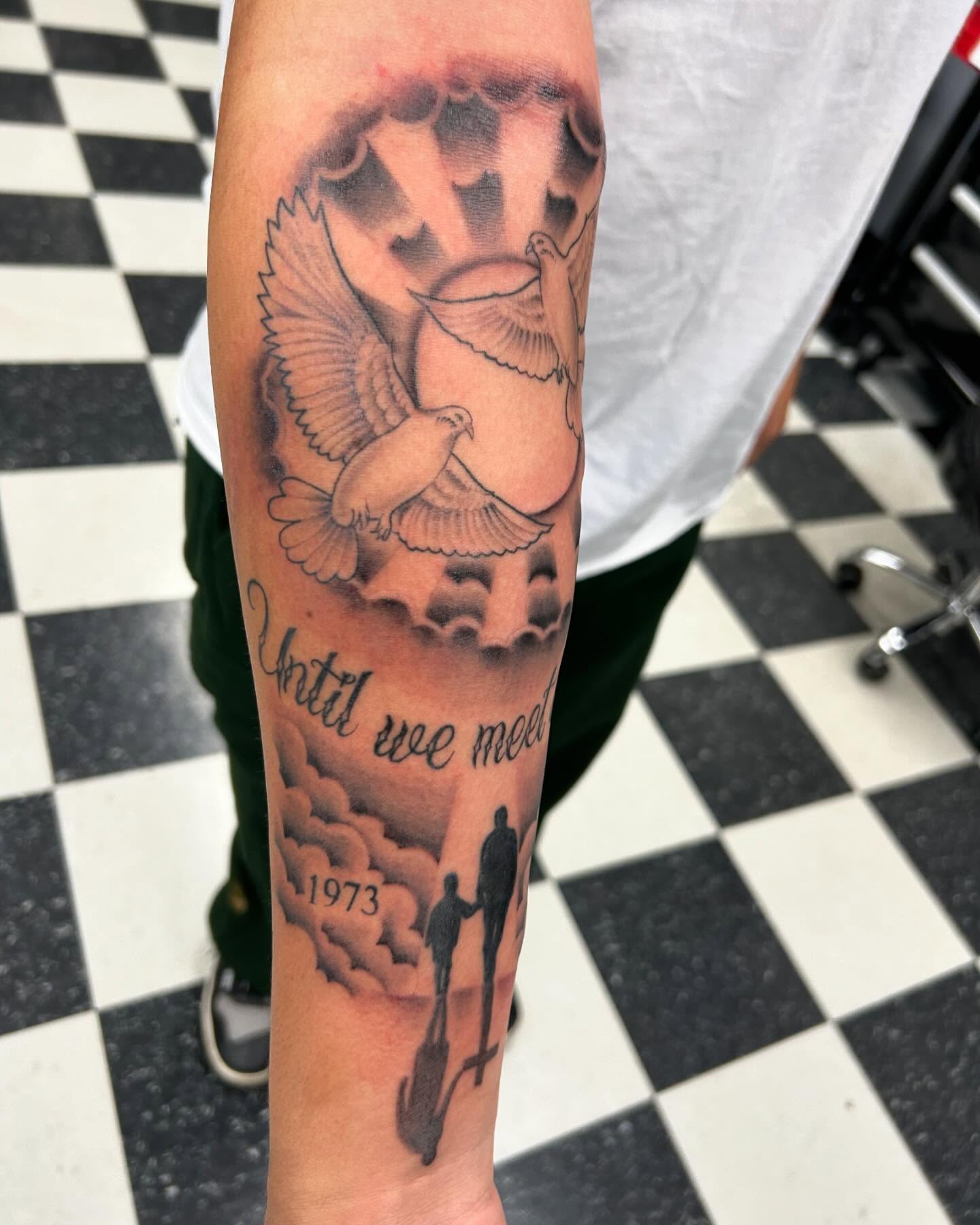 Tattoo by @camdentuttletattoos — black_and_grey