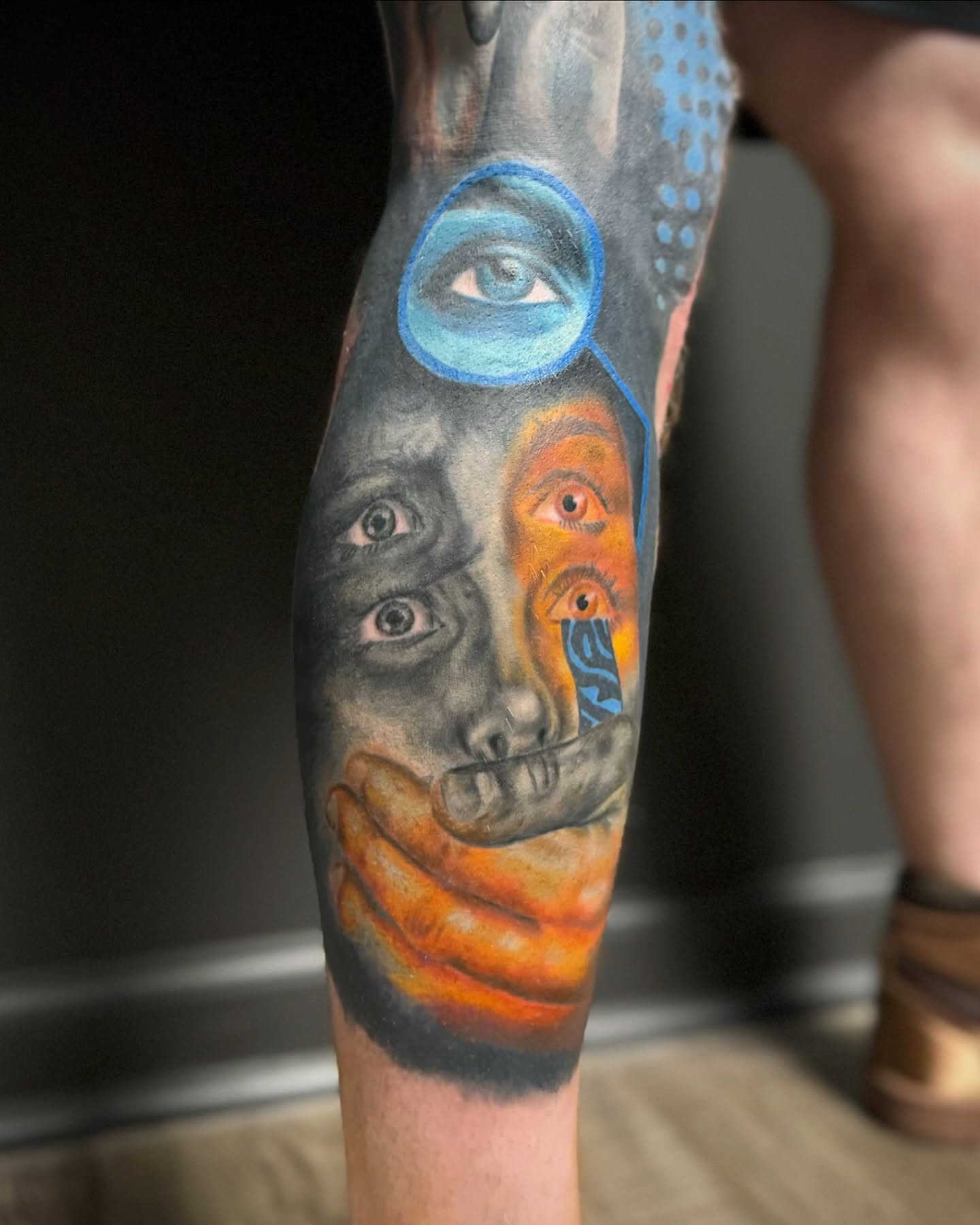 Tattoo by @treyparsonsart — realism, dotwork