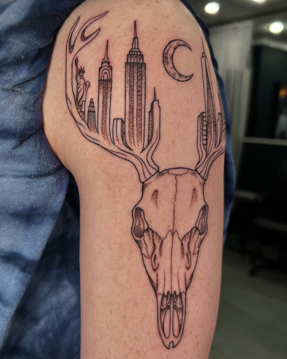 Tattoo by @nikinkki — black_and_grey, geometric