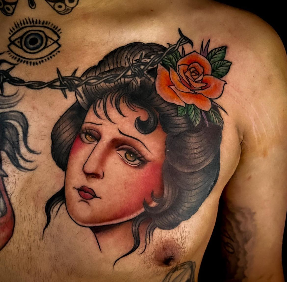 Tattoo by @tatzbyadam — american_traditional, realism