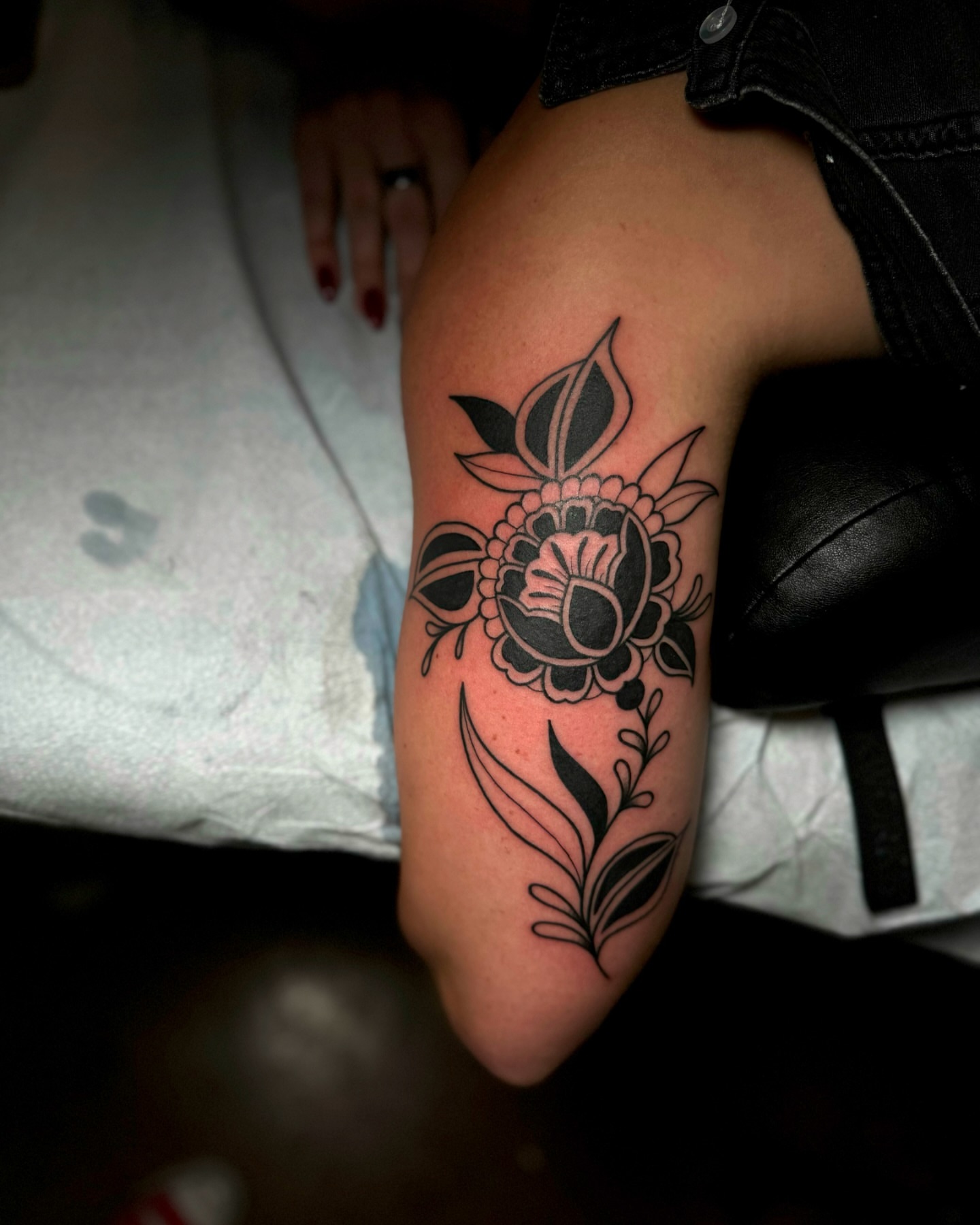 Tattoo by @thepaintedlady_tattoo — black_and_grey