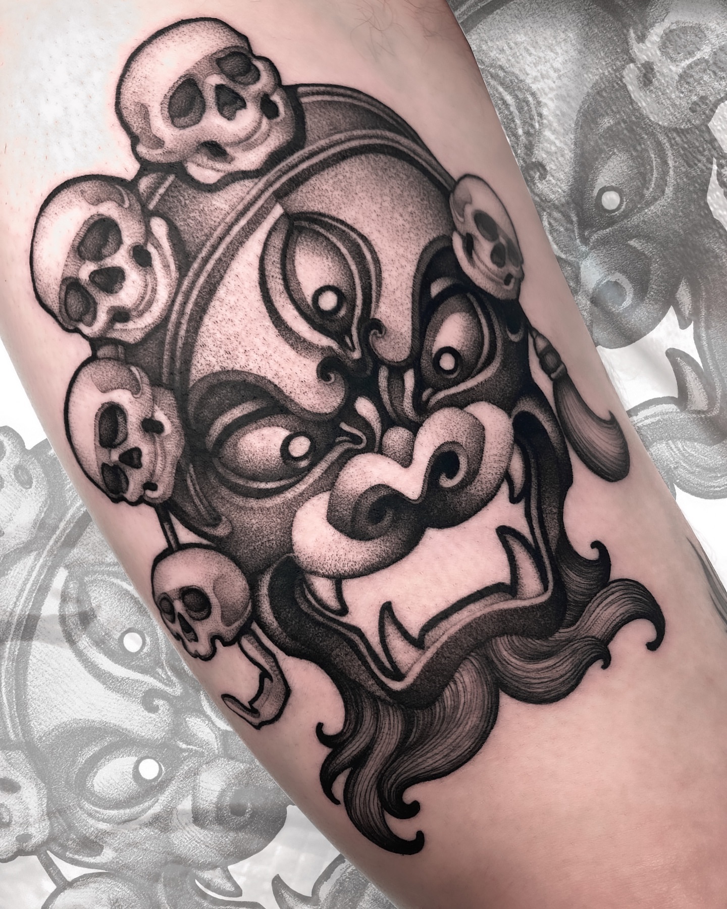 Tattoo by @kairo.tattooer — black_and_grey