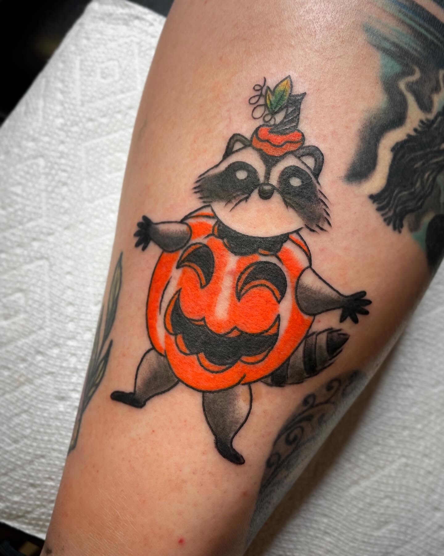 Tattoo by @blackcatcrap — american_traditional, dotwork