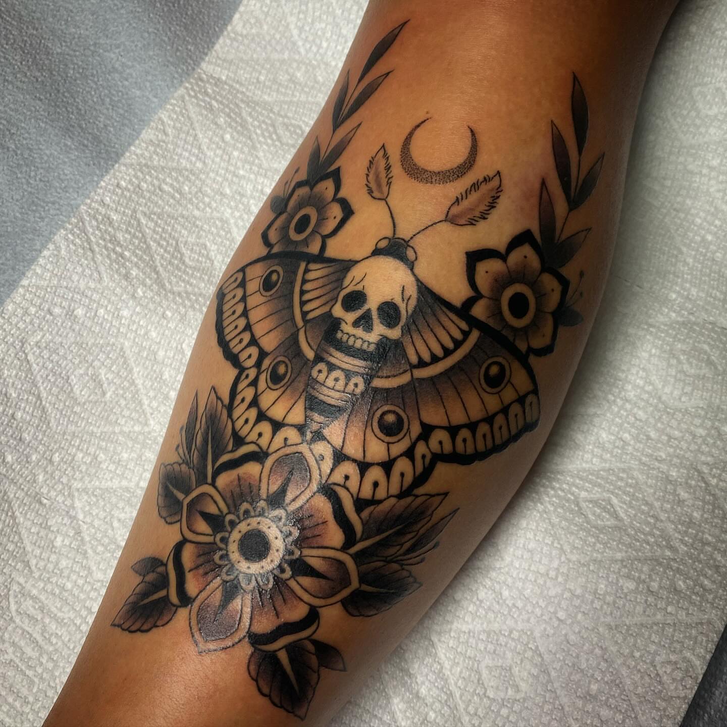 Tattoo by @babstattoos — american_traditional, black_and_grey