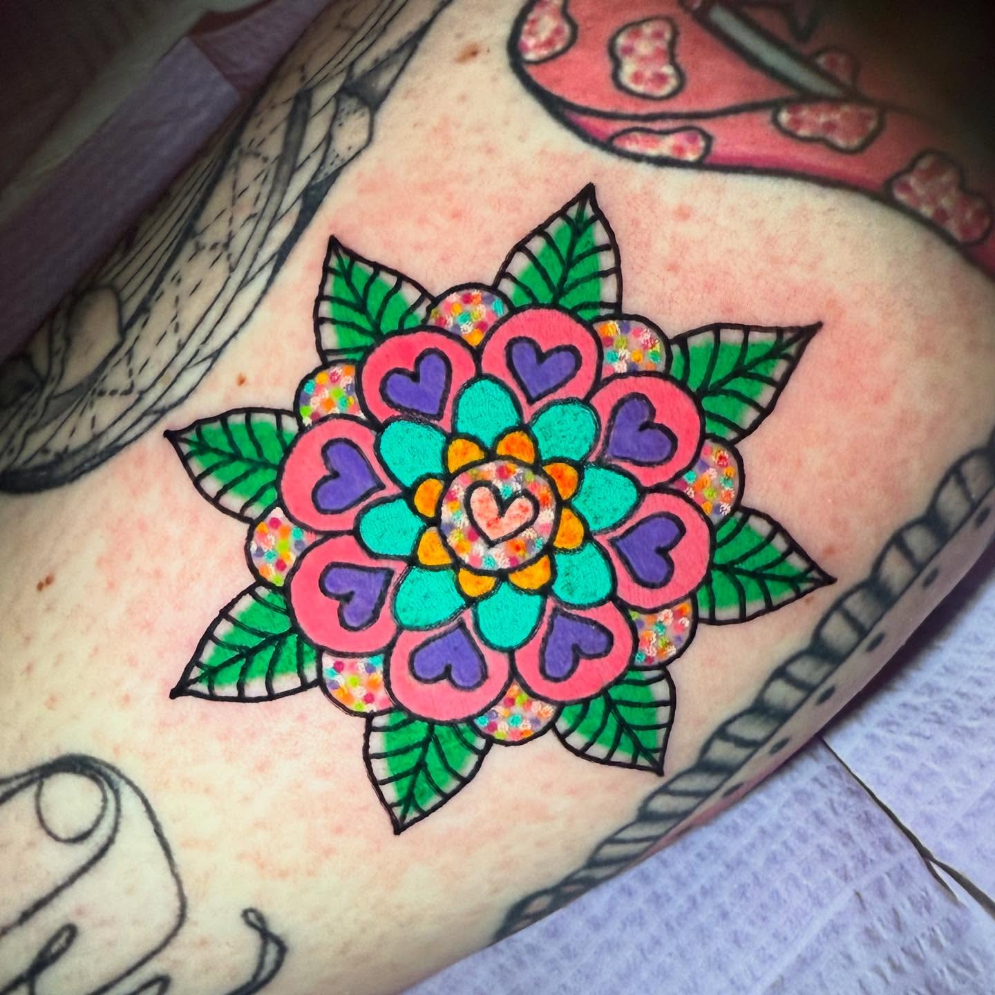 Heart-flower dotwork tattoo on the forearm by π
π―π’π«π«π πππΆπ©π¬π―