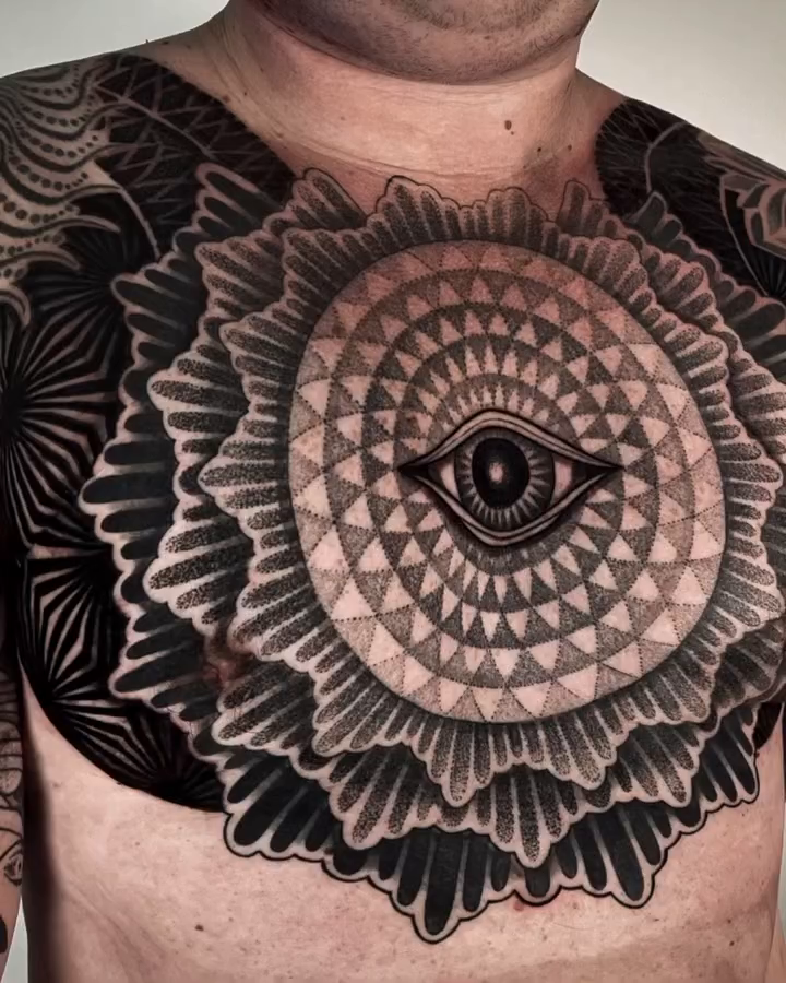 Tattoo by @luna_sea_tattoo — black_and_grey, ornamental