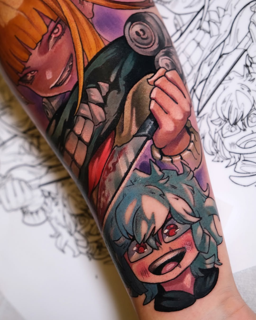 Tattoo by @harleytattooartist — anime