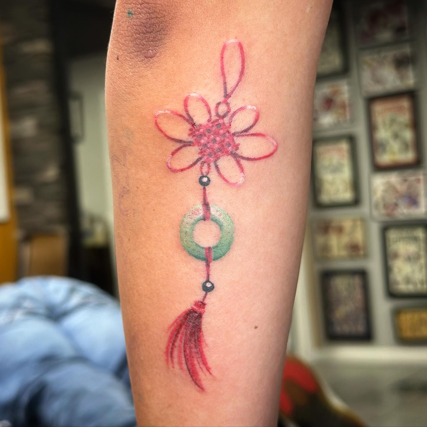 Tattoo by @aleenahkentattoo — dotwork