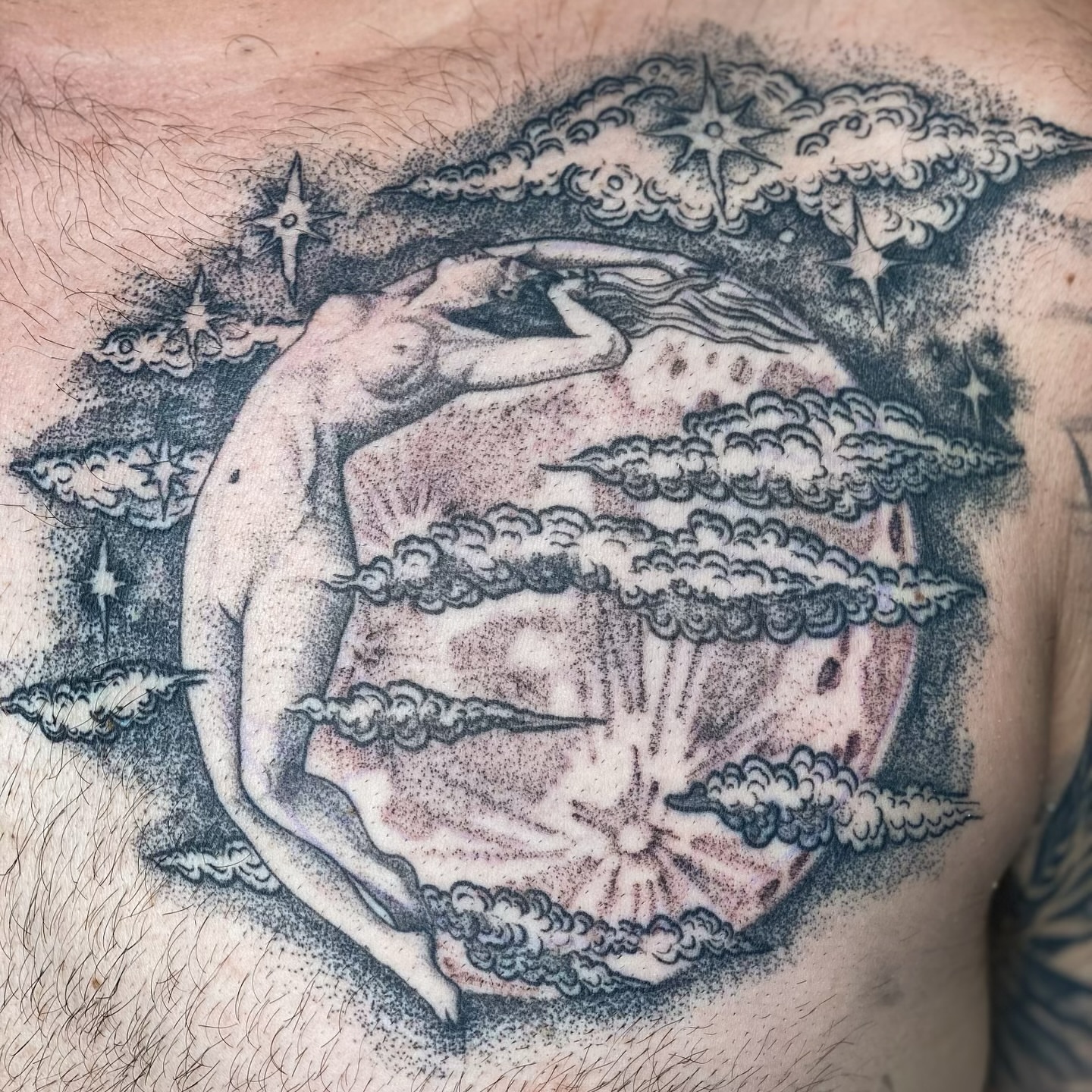 Tattoo by @blackbenny — dotwork, realism