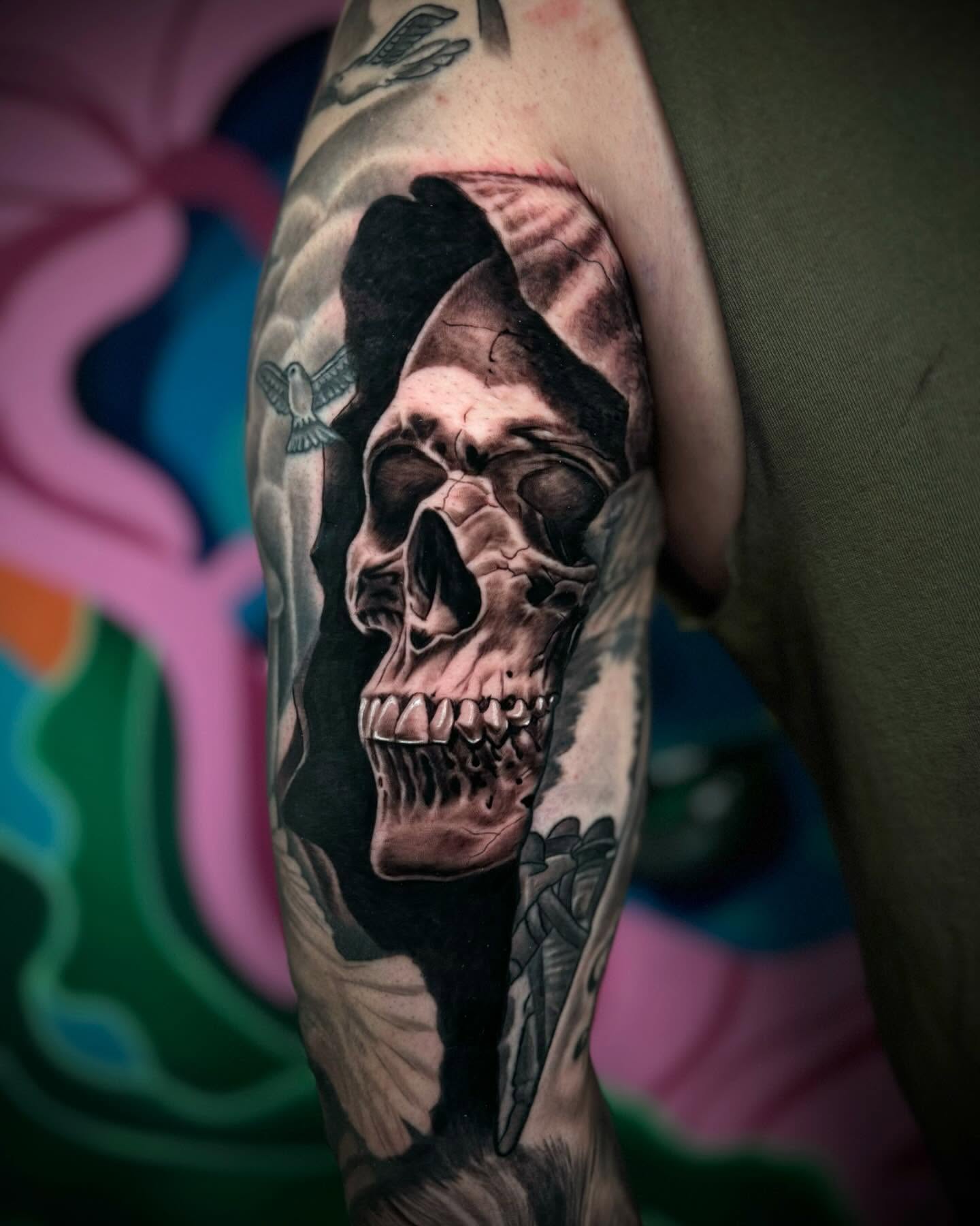 Tattoo by @chino_inks — realism, dark_realism