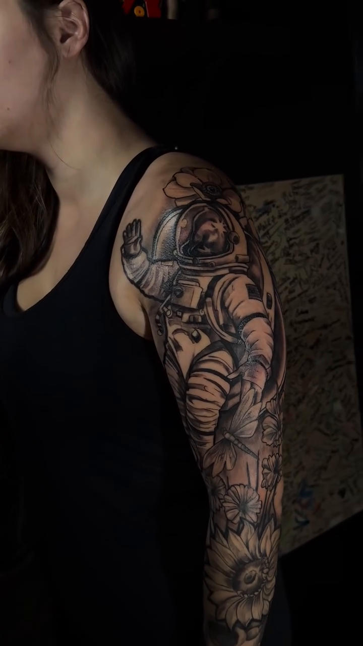Tattoo by @rockemtatts — realism, black_and_grey