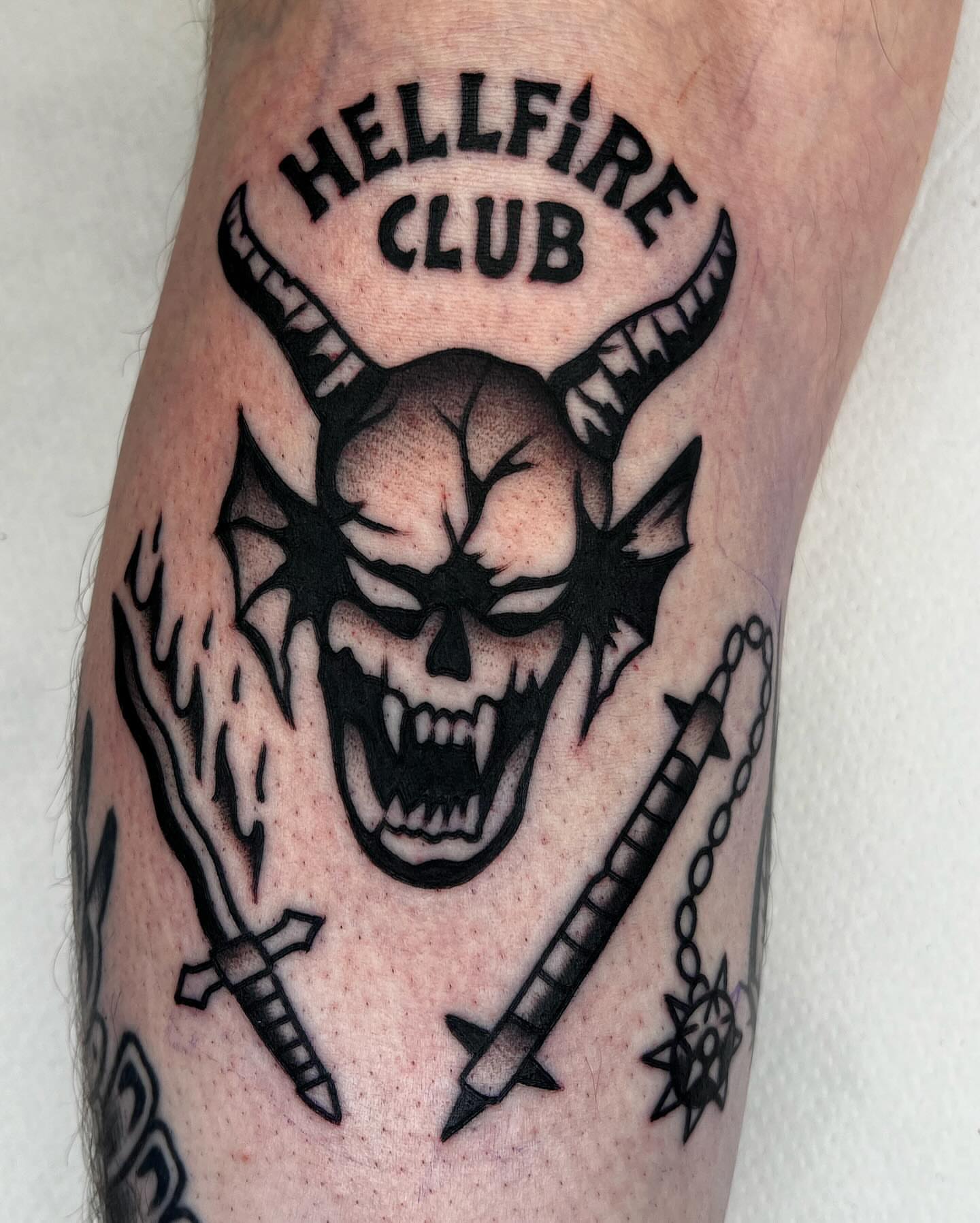 Tattoo by @tatturo_ — black_and_grey, dark_realism