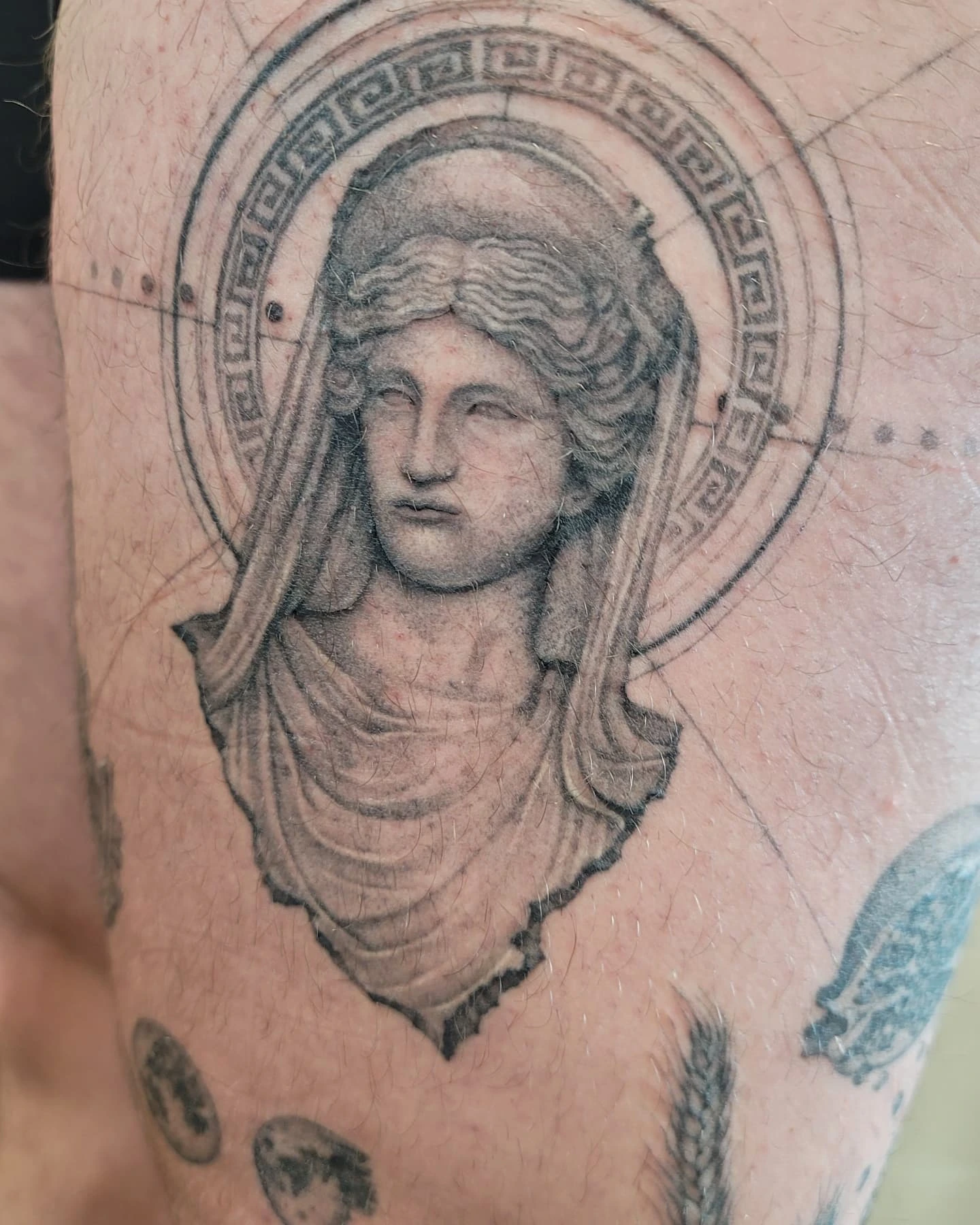 Tattoo by @asparagusnightmare — black_and_grey