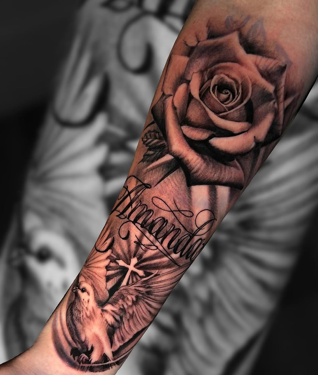 Tattoo by @dalton_king_tattoos β realism, black_and_grey