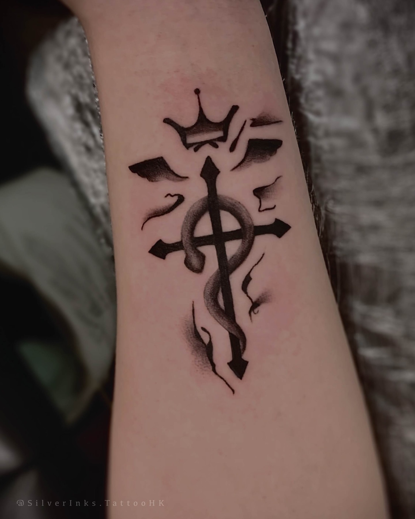 Tattoo by @silverinks.tattoohk — black_and_grey