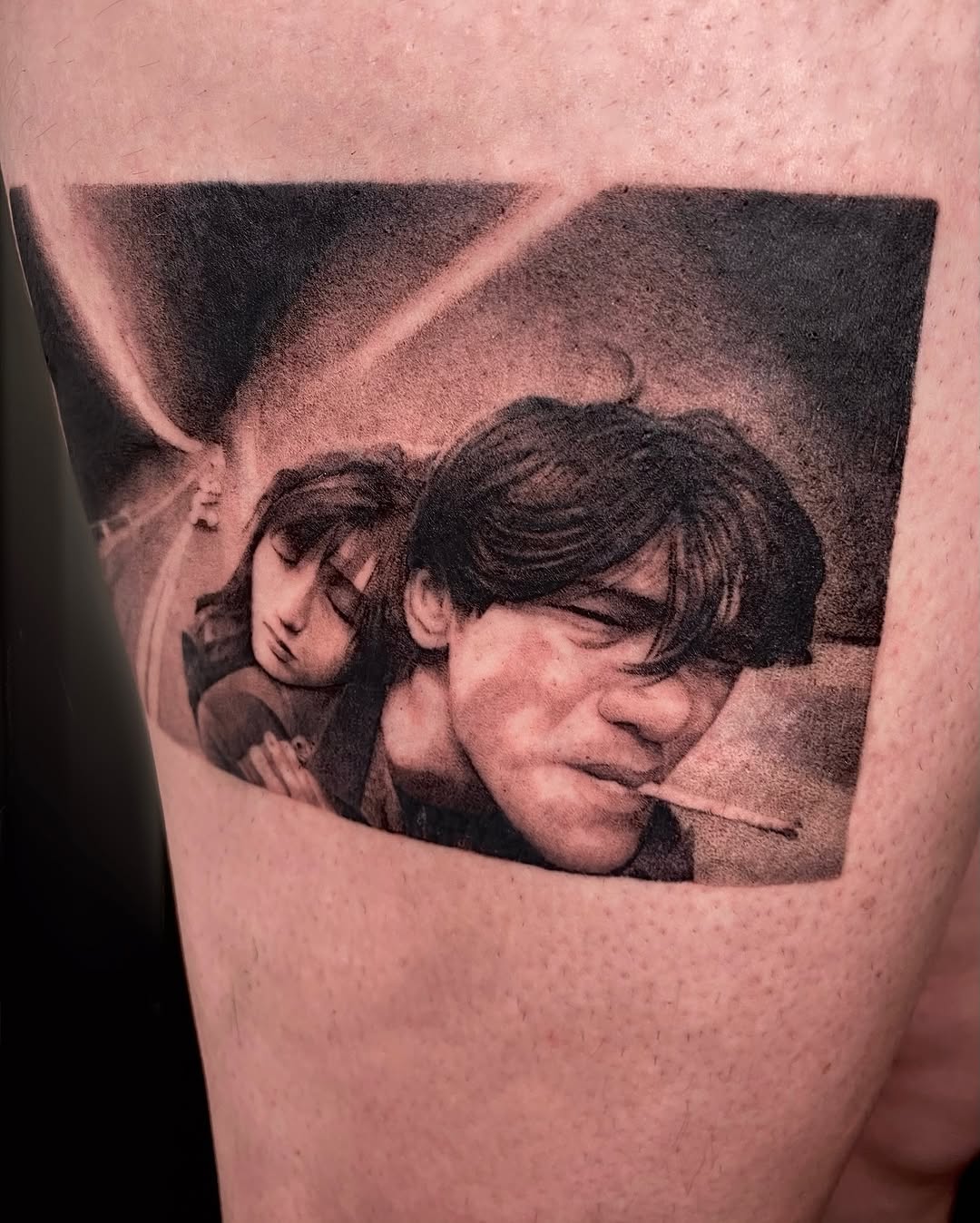 Tattoo by @weebapologist — realism, black_and_grey