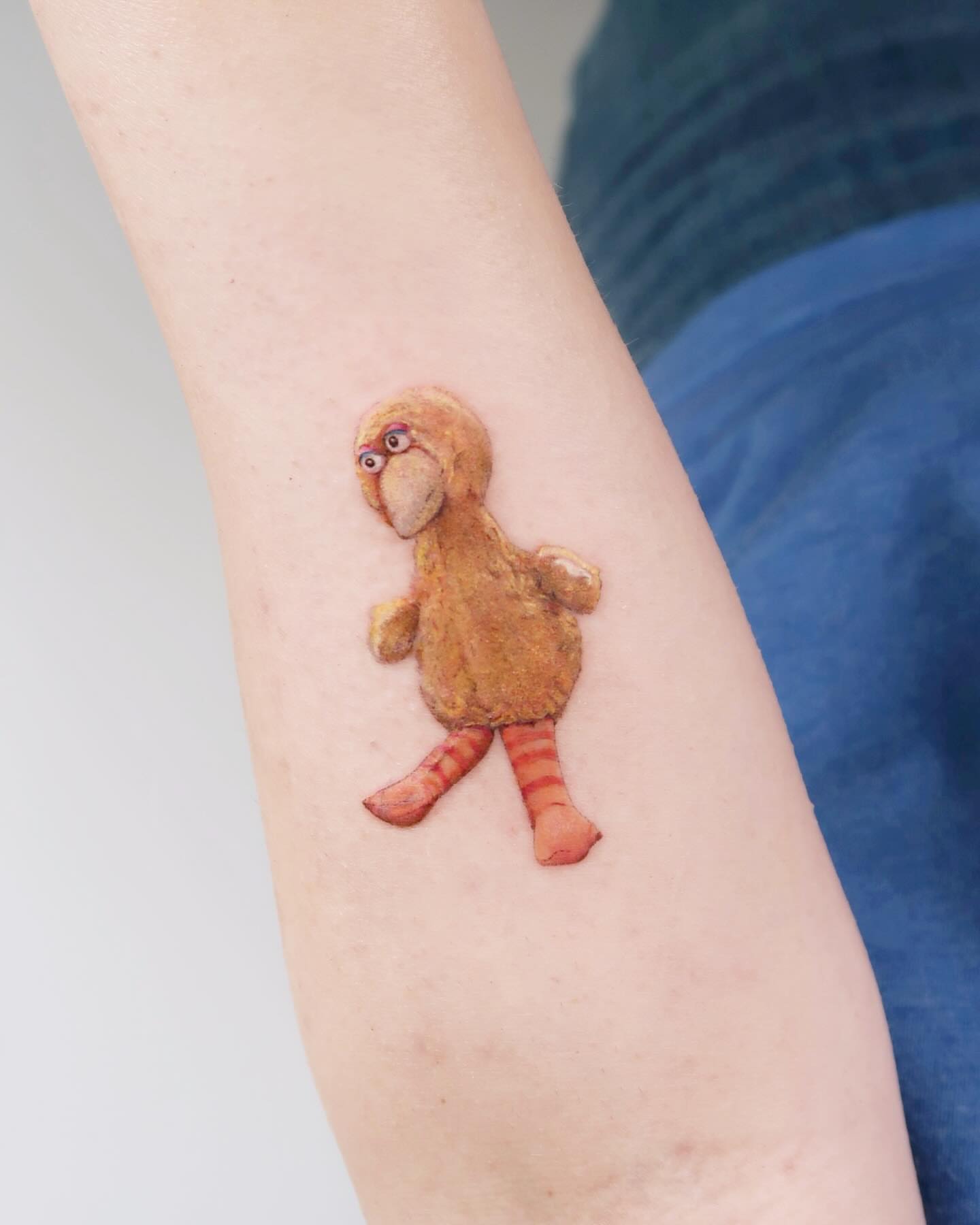Teddy bear realism tattoo on the forearm by Alissa Jung